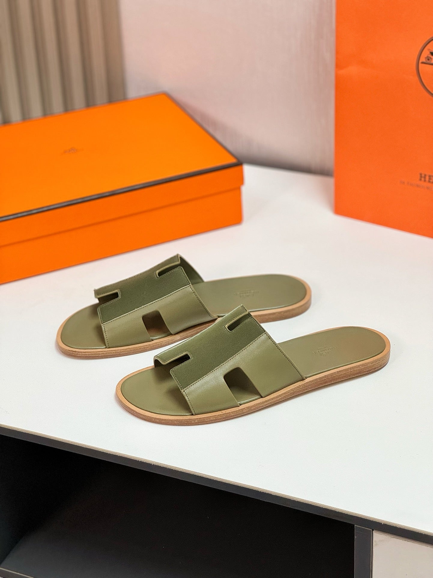 Izmir sandal Vert Toundra