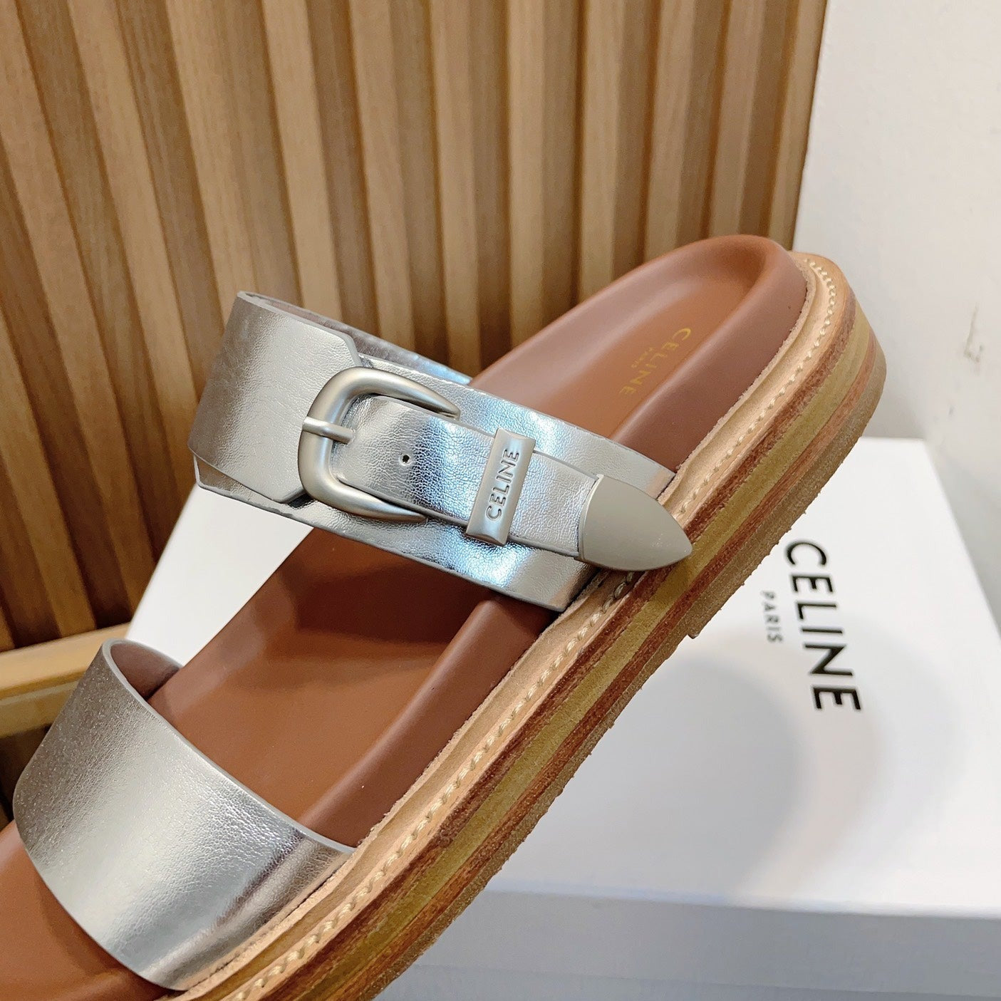 TIPPI IN CALFSKIN - VEGETAL TANNING SILVER BROWN