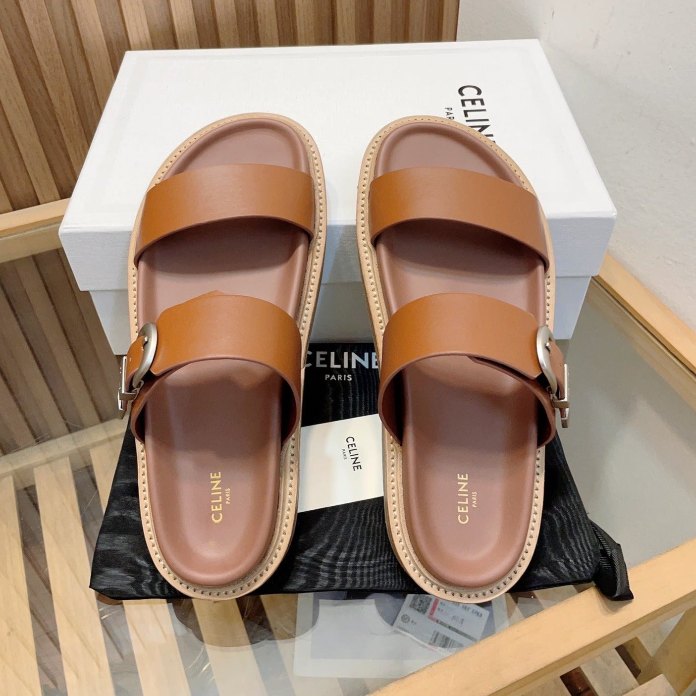 TIPPI IN CALFSKIN - VEGETAL TANNING TAN BROWN