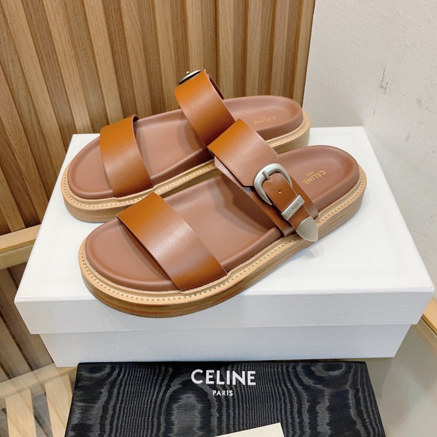 TIPPI IN CALFSKIN - VEGETAL TANNING TAN BROWN