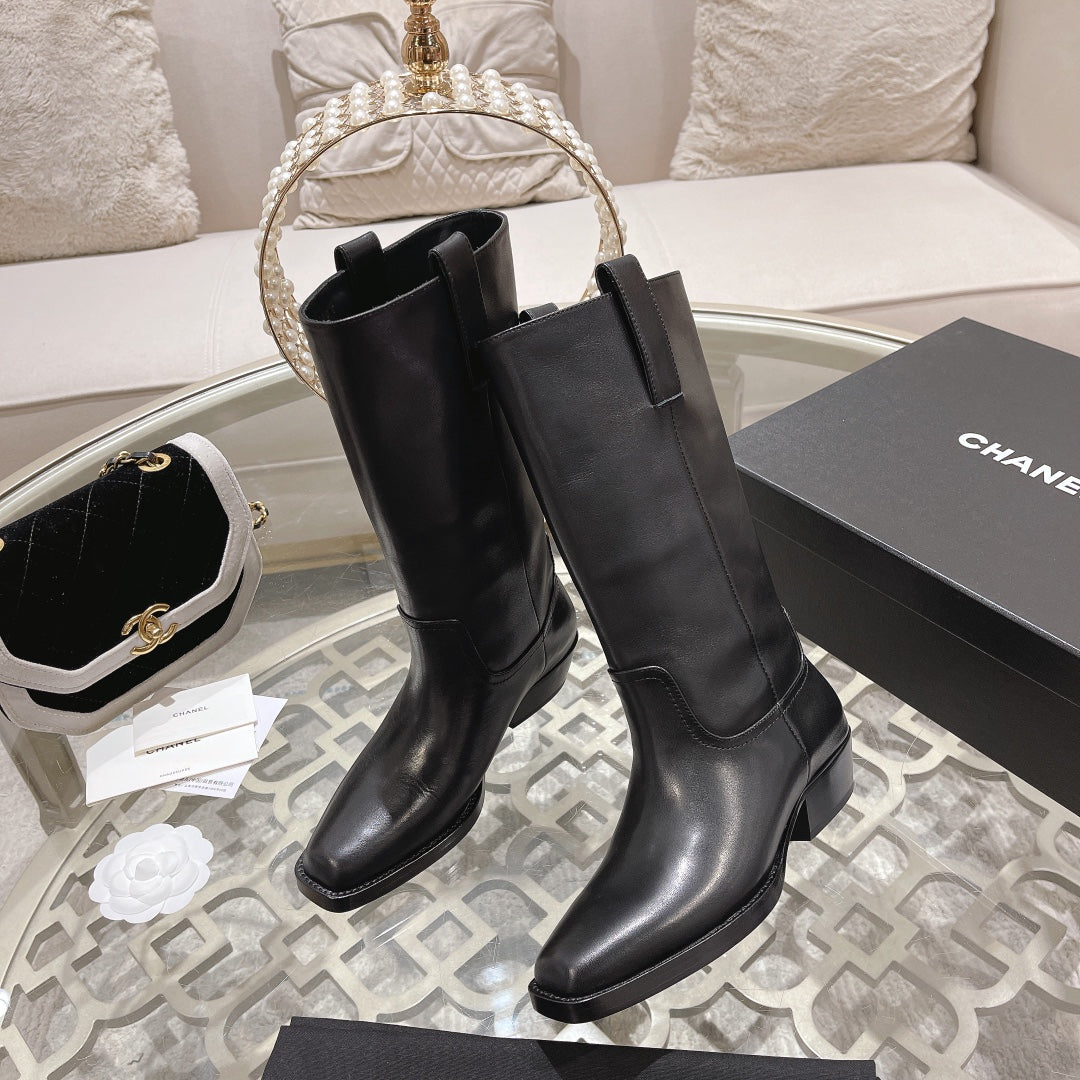 CC High Boots 30mm In Black Cowhide 943251