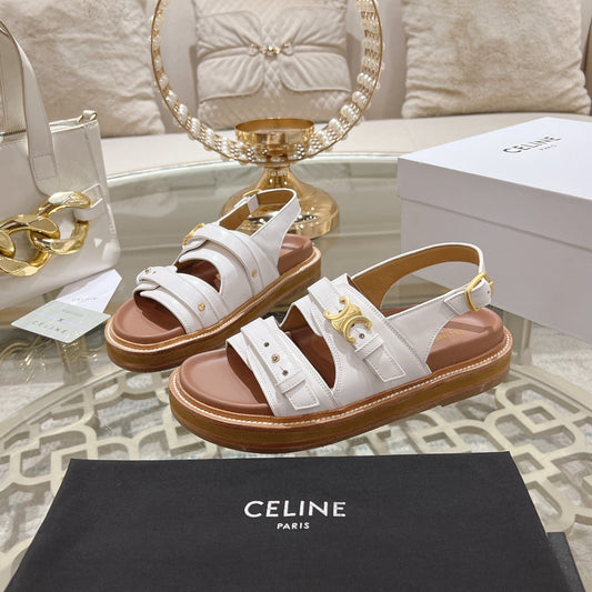 TIPPI TRIOMPHE SANDAL IN WHITE CALFSKIN