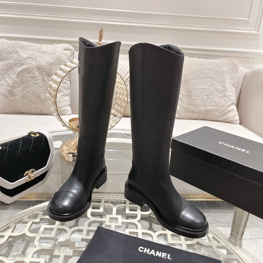 CC High Boots 40mm Black Cowhide