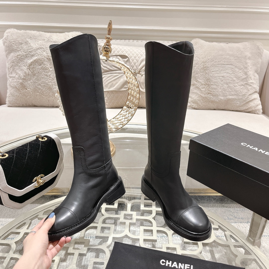 CC High Boots 40mm Black Cowhide