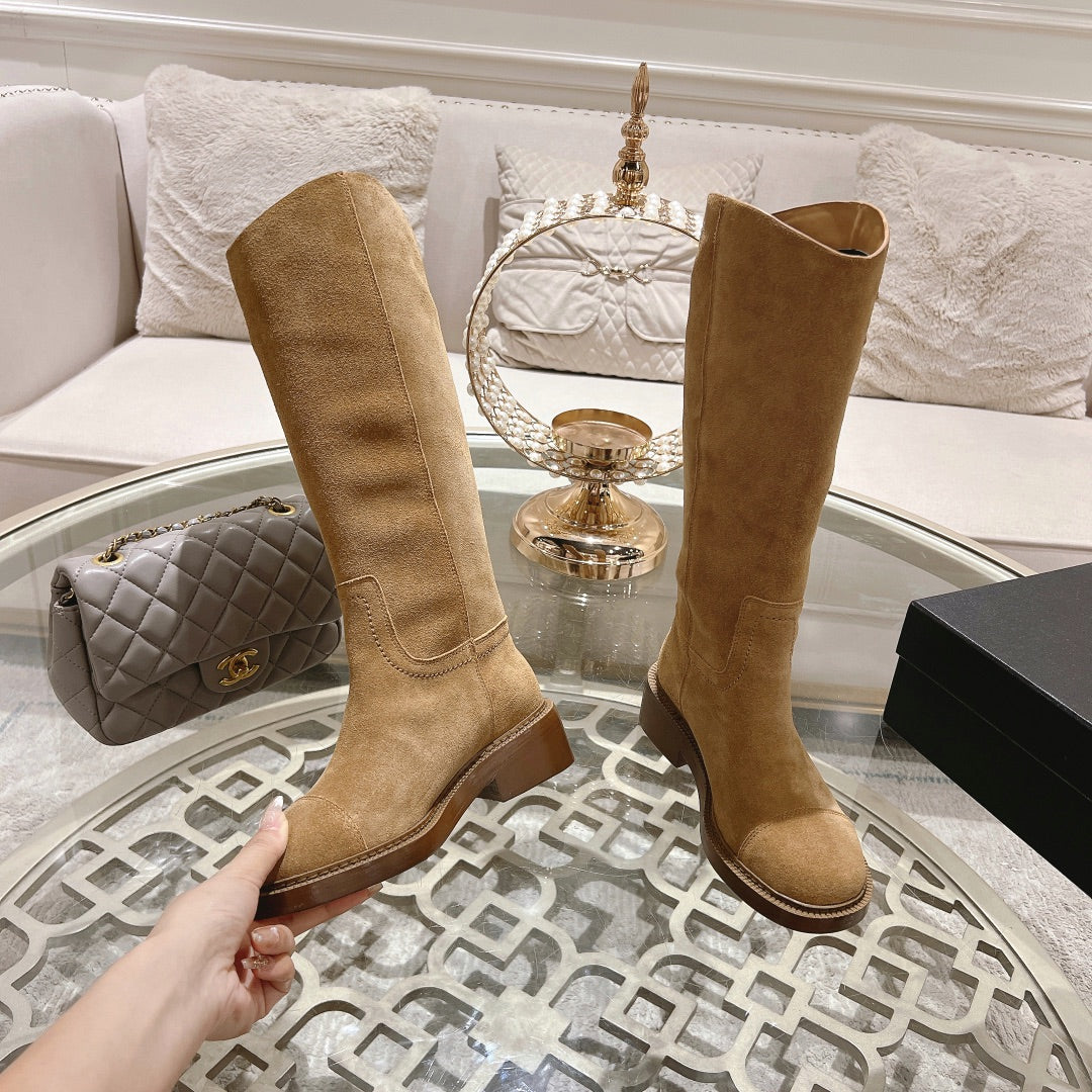 CC High Boots 40mm Light Brown Suede