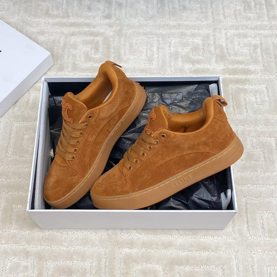 TRAINER SNEAKER IN RUSSET BROWN SUEDE