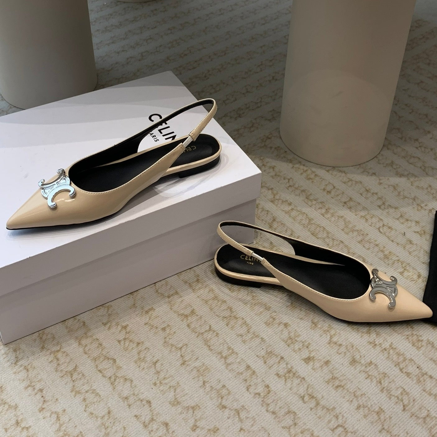 ALMA TRIOMPHE SLINGBACK IN LAMBSKIN BEIGE