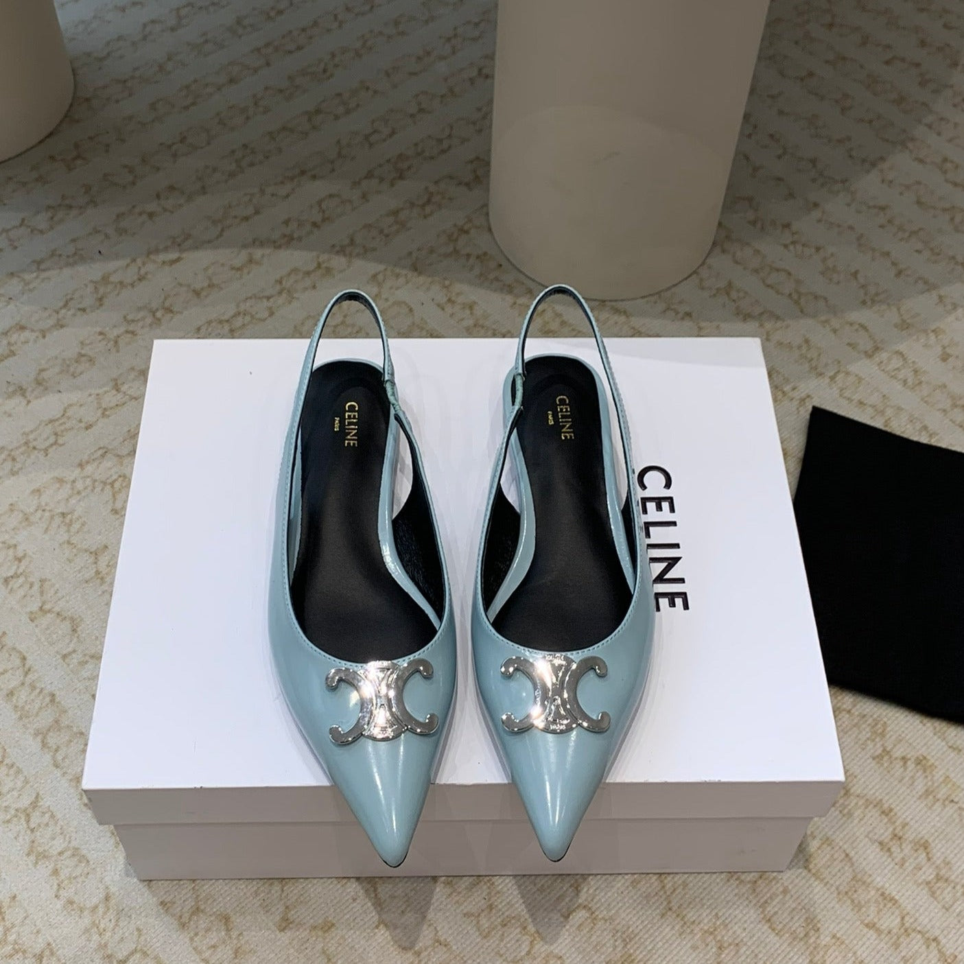 ALMA TRIOMPHE SLINGBACK IN LAMBSKIN ICEBERGBLUE