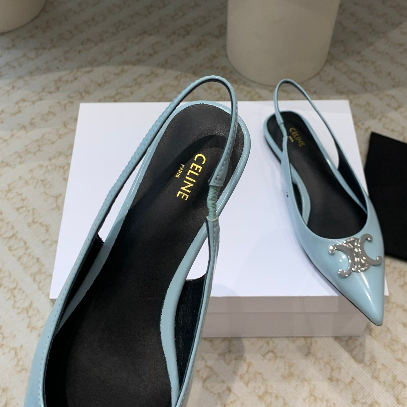 ALMA TRIOMPHE SLINGBACK IN LAMBSKIN ICEBERGBLUE