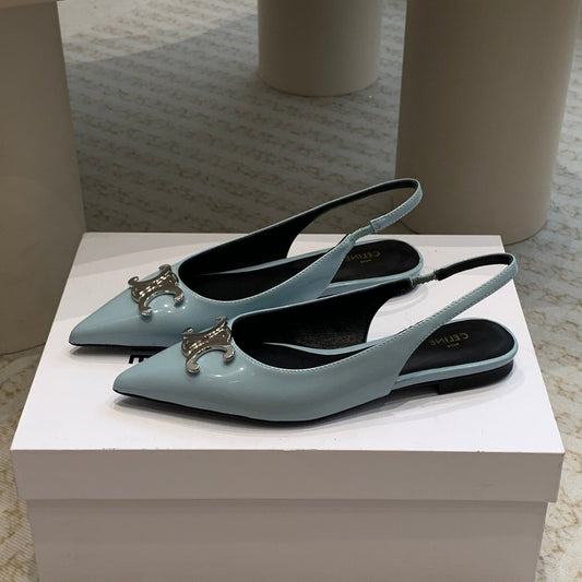 ALMA TRIOMPHE SLINGBACK IN LAMBSKIN ICEBERGBLUE