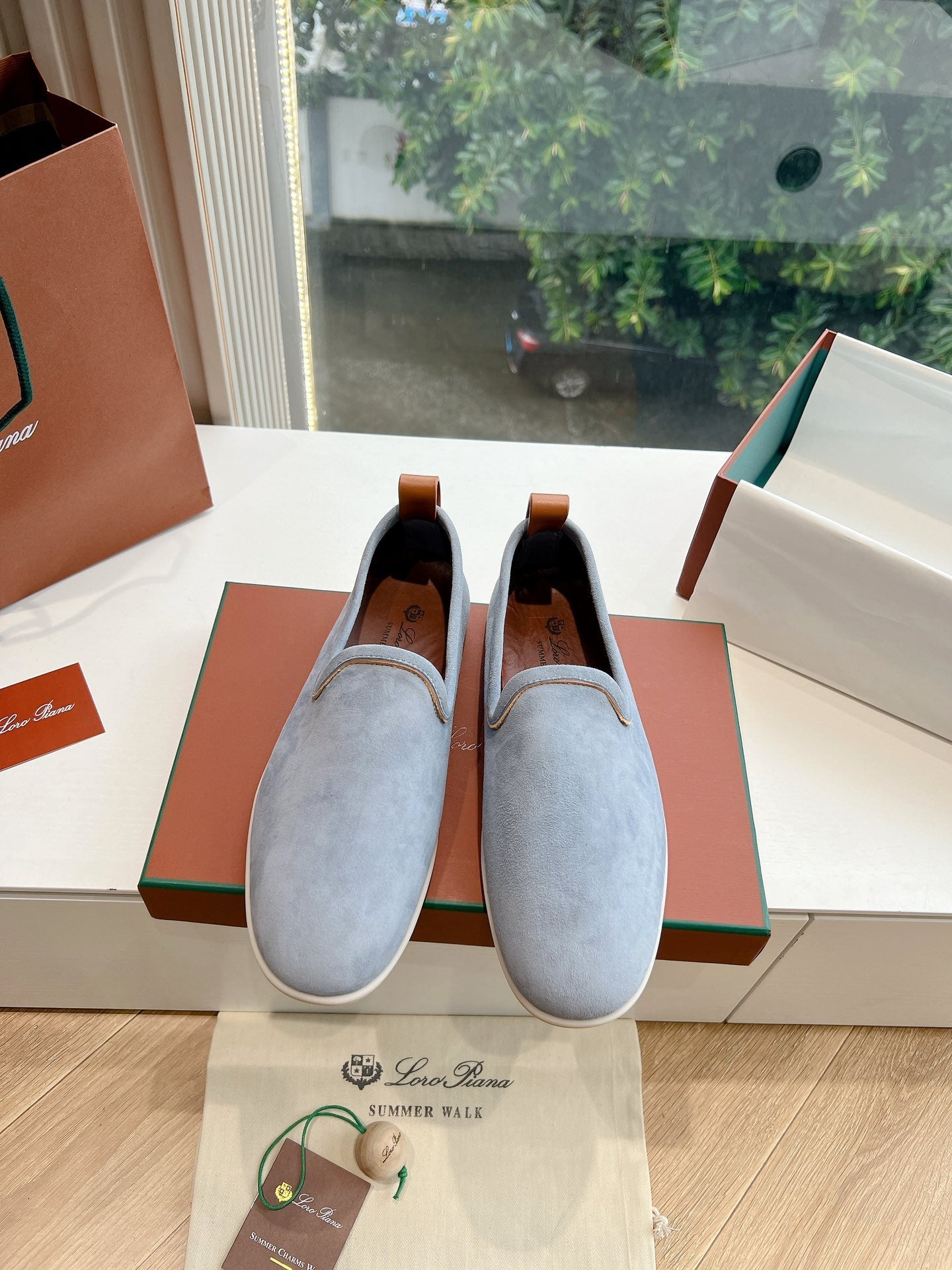 Venice Walk Loafer Blue Gray Suede