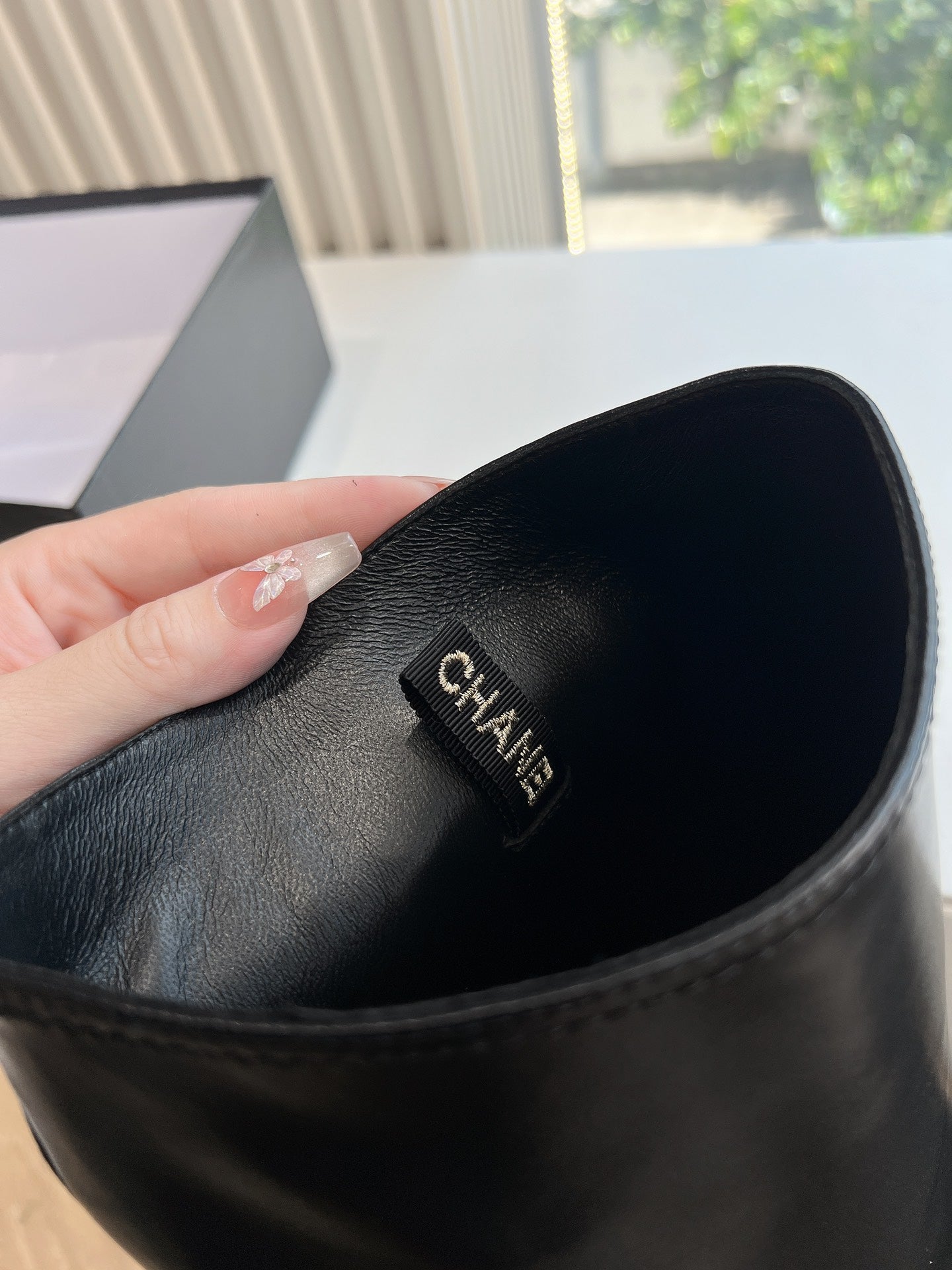 CC High Boots Black Calfskin