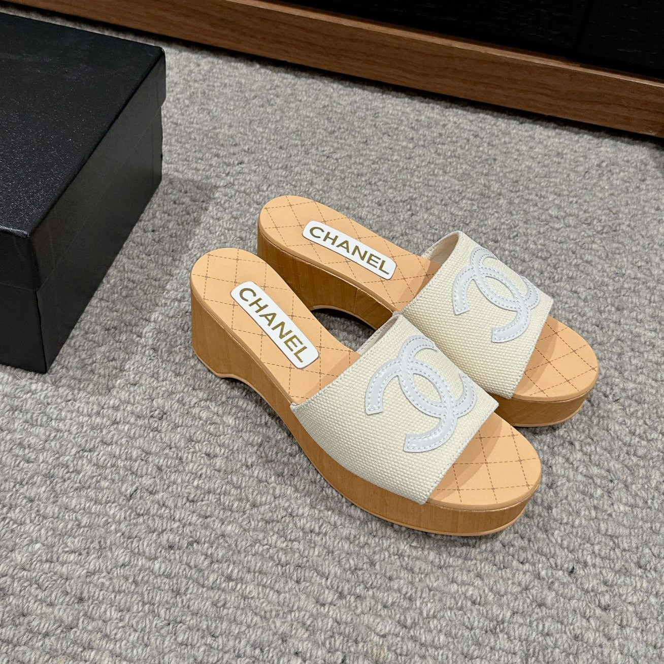 cc sandal 100 cream canvas white cc