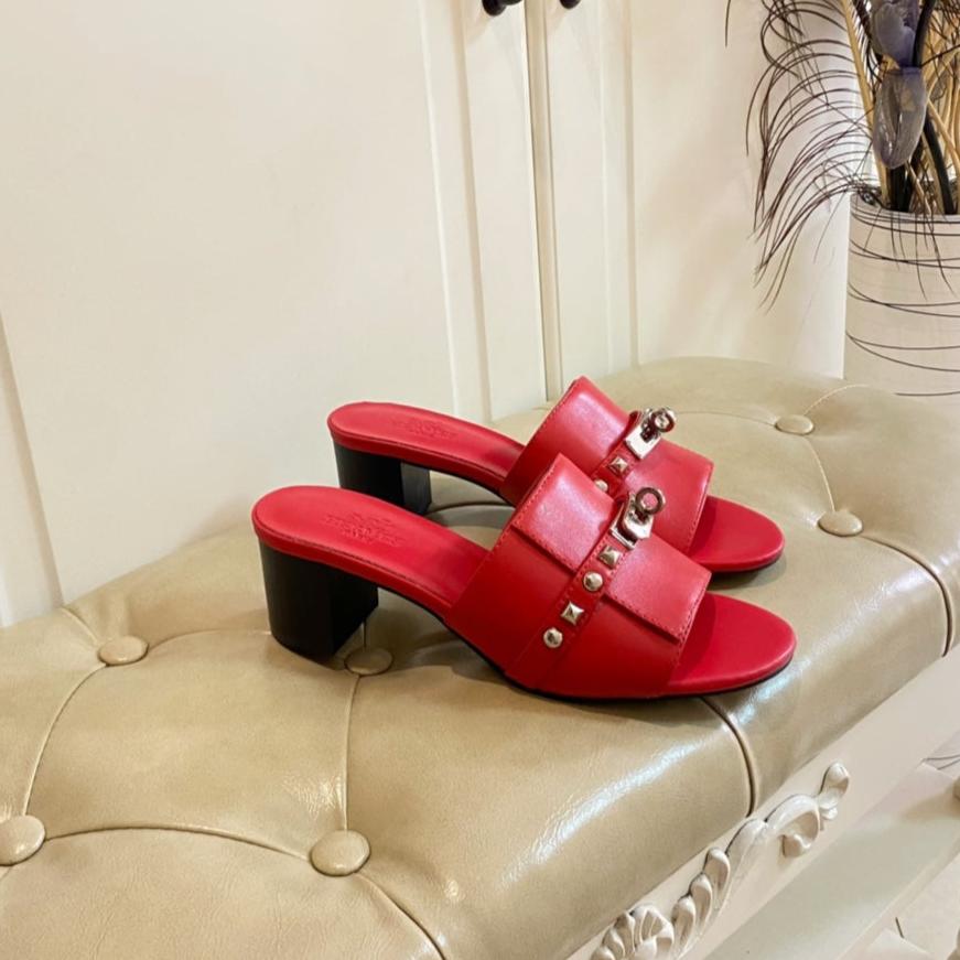 HM Giulia 50 Sandal Red Calfskin