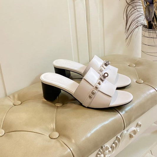 HM Giulia 50 Sandal White Calfskin