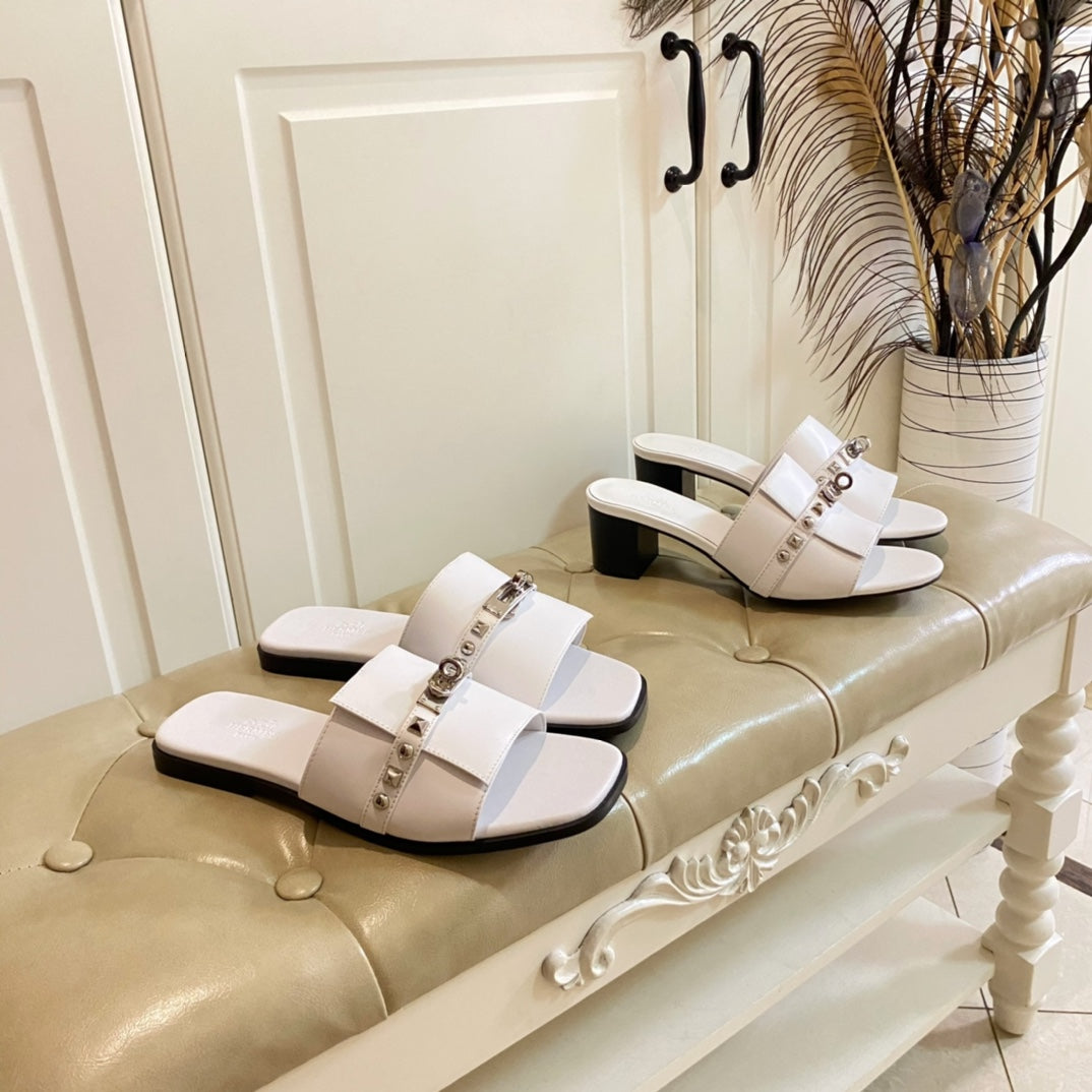 HM Giulia Sandal White Calfskin