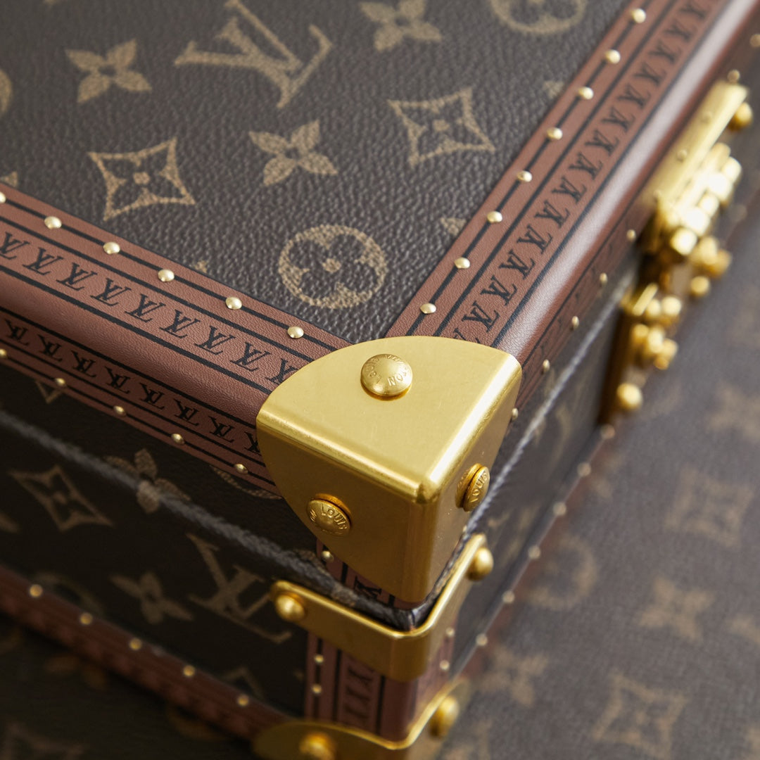 COFFRET JOAILLERIE 24 IN DARK BROWN MONOGRAM CANVAS GOLD HARDWARE