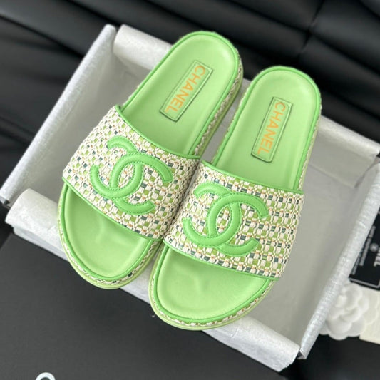 Slippers  Sheepskin Light Green