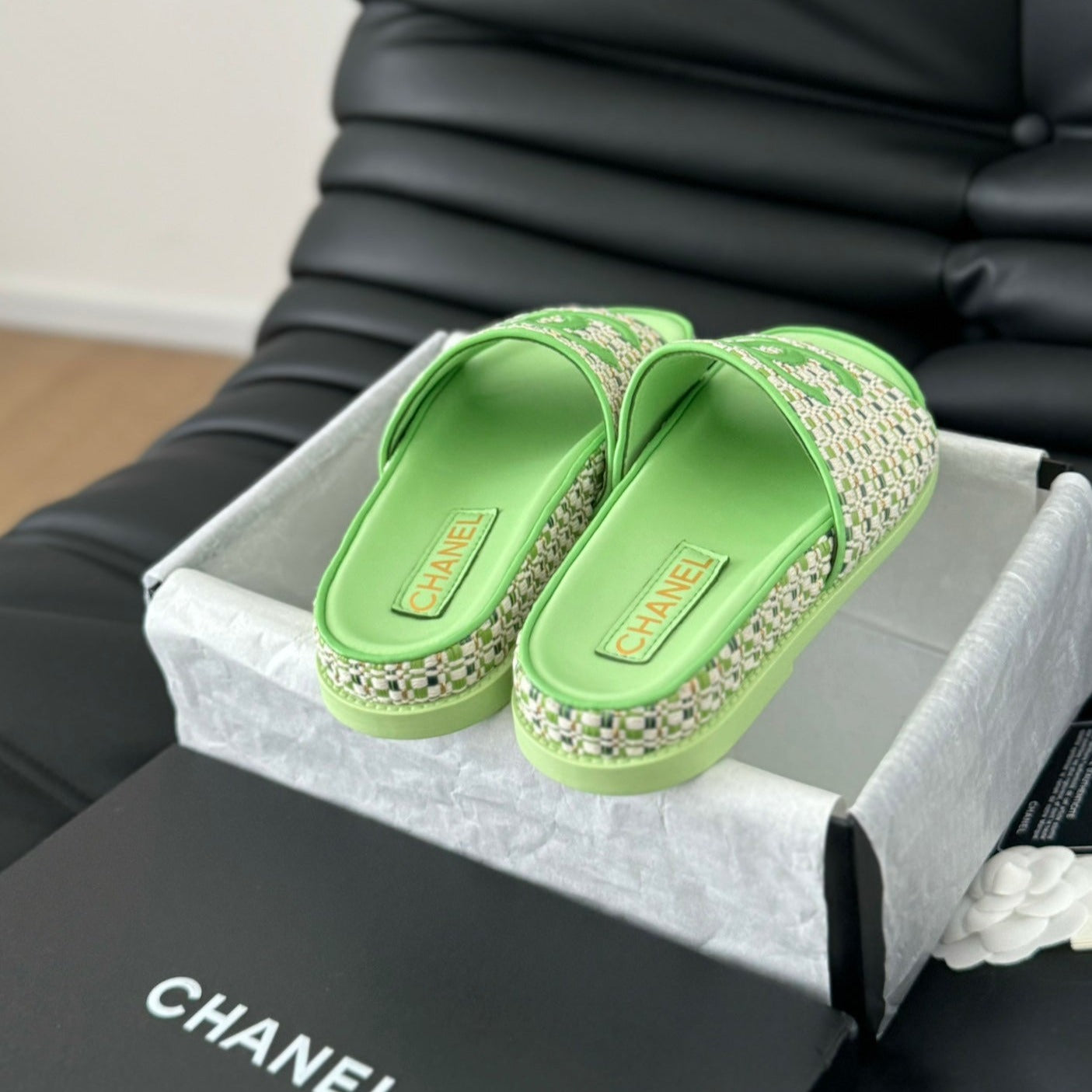 Slippers  Sheepskin Light Green