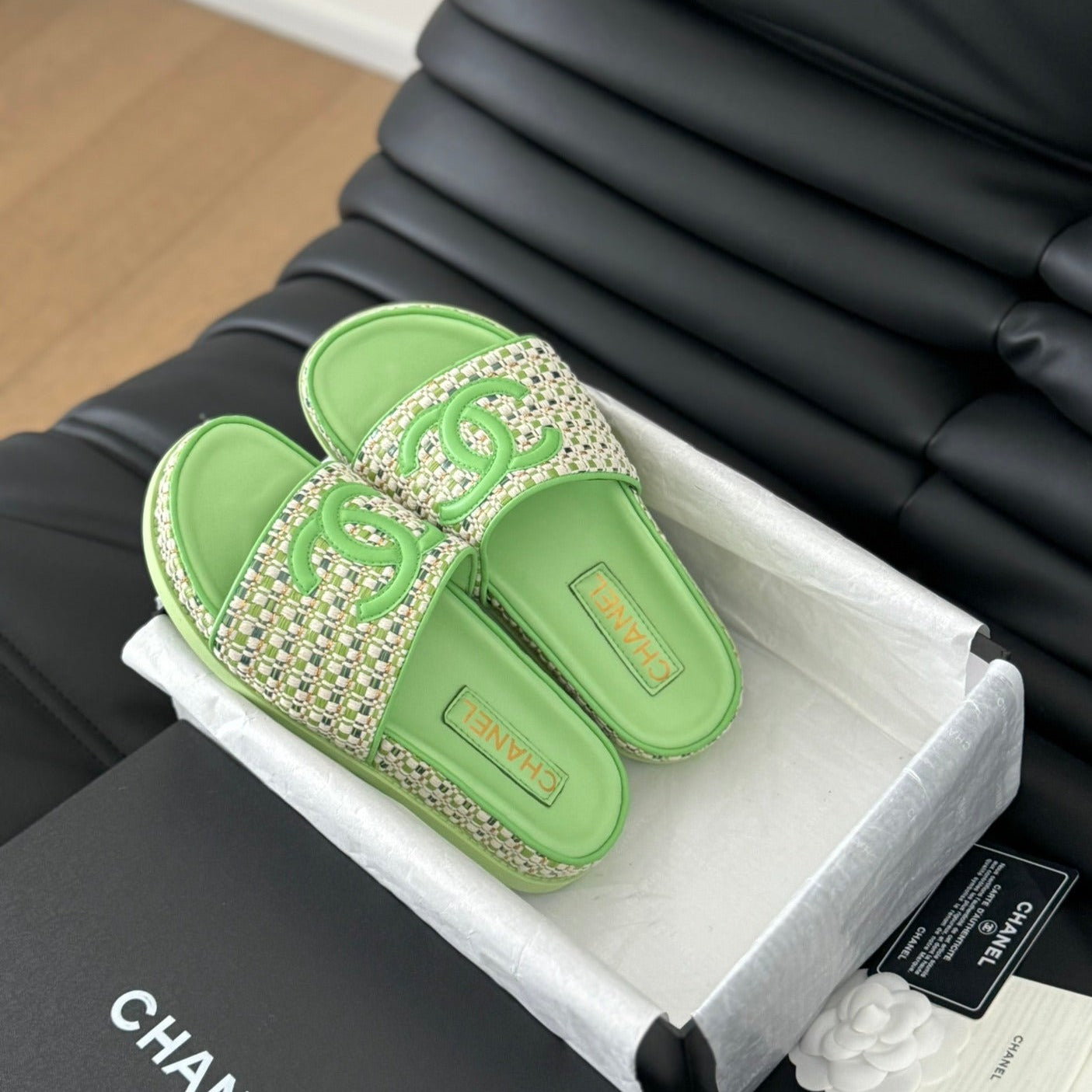 Slippers  Sheepskin Light Green