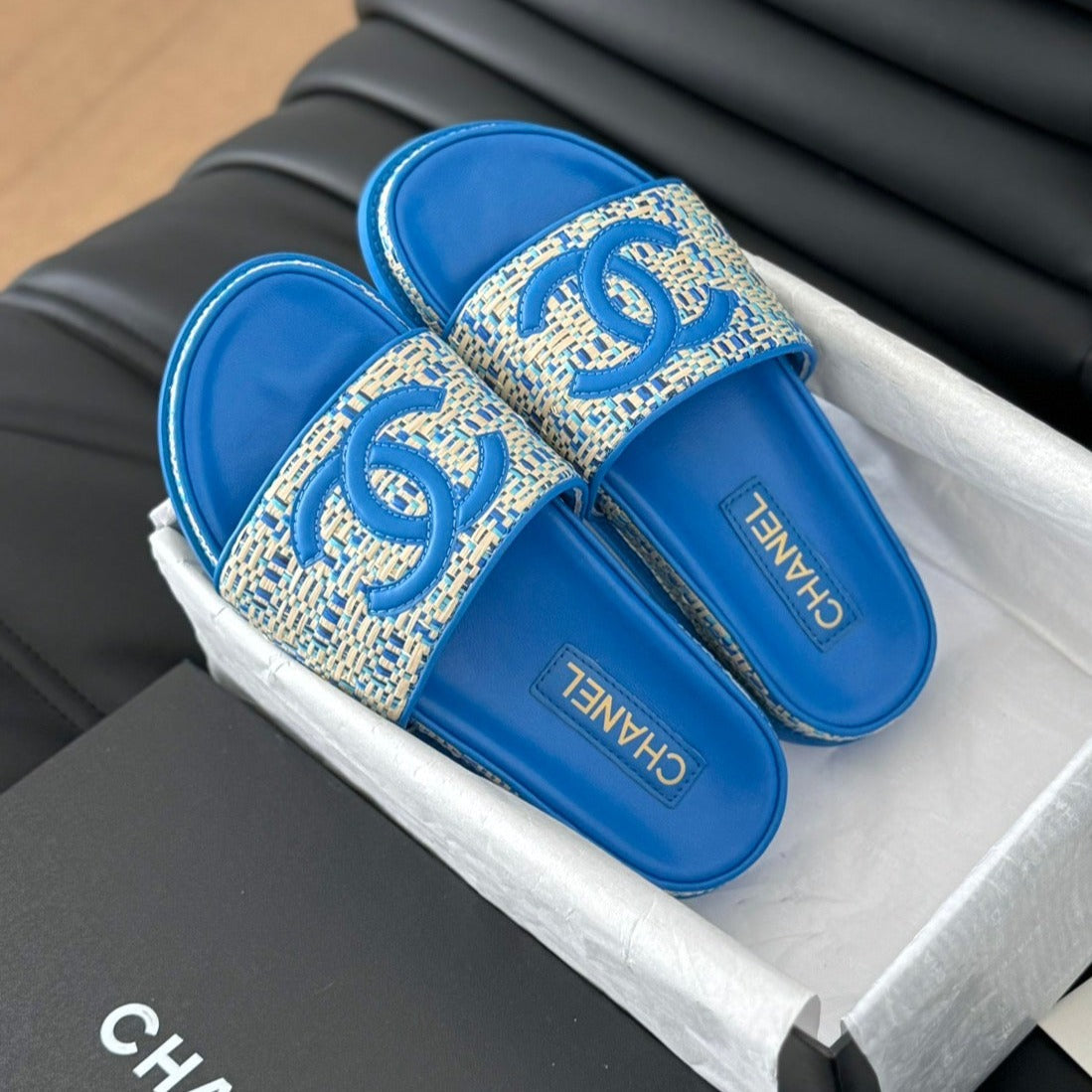 Slippers Sheepskin Cobalt Blue