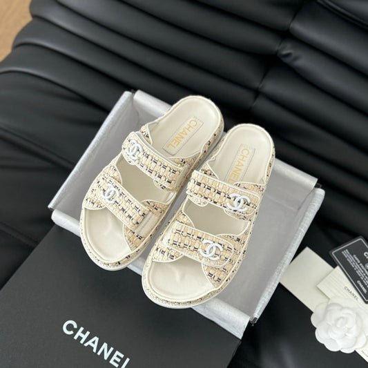 Mule Sandals Sheepskin  Beige Cream