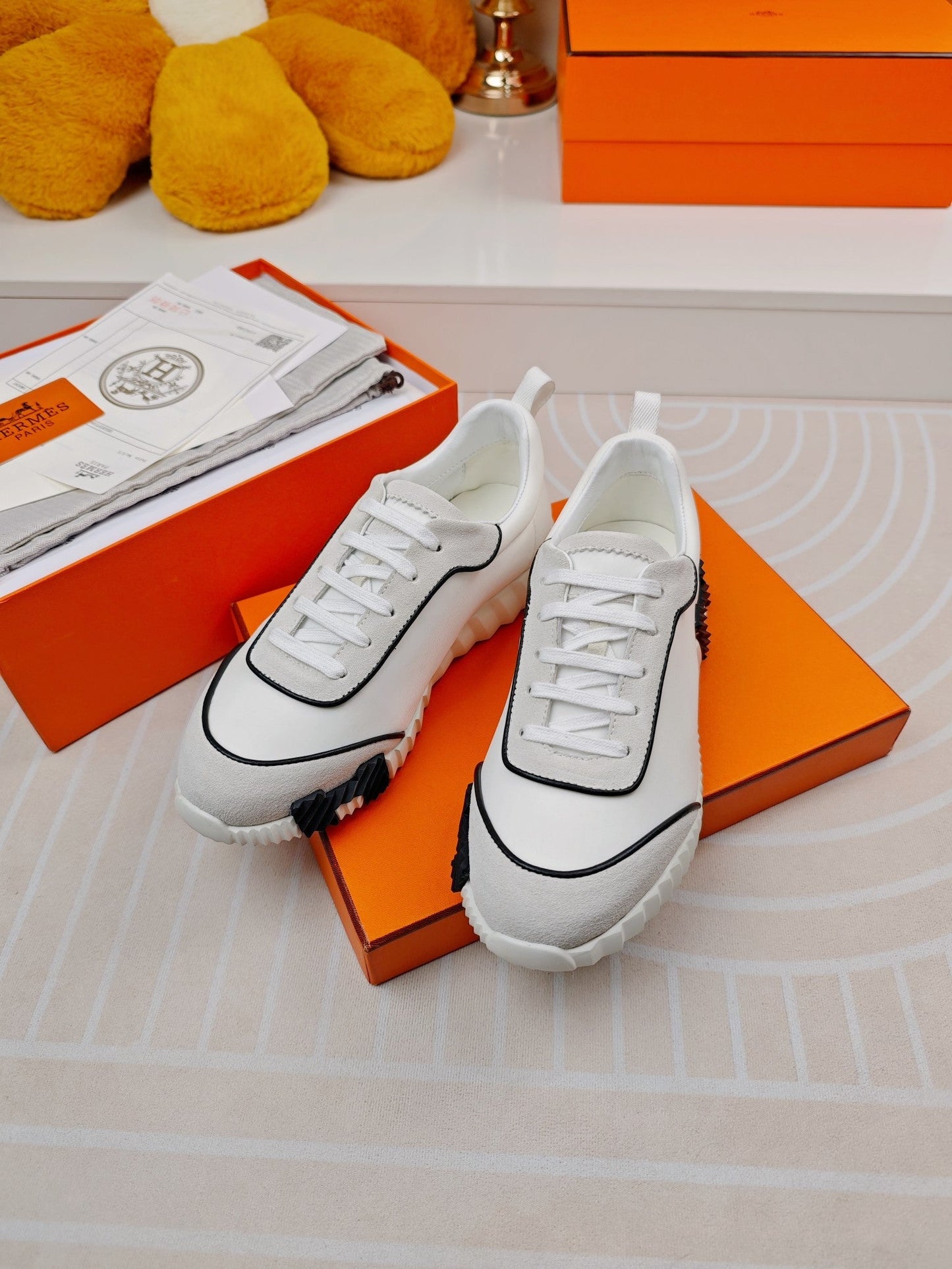 BOUNCING SNEAKERS WHITE CALFSKIN STYLIZED