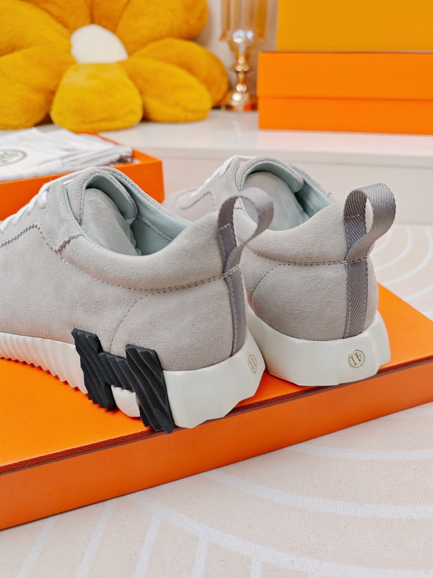 BOUNCING SNEAKERS GRAY CALFSKIN