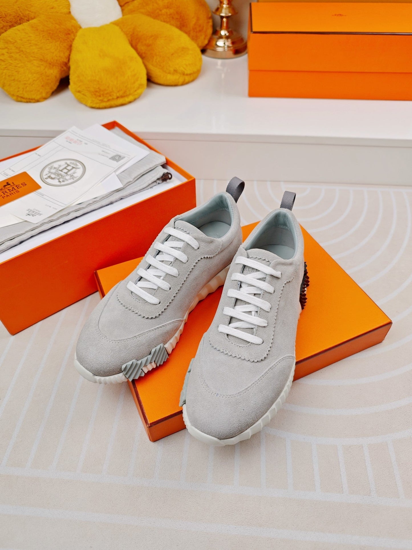 BOUNCING SNEAKERS GRAY CALFSKIN