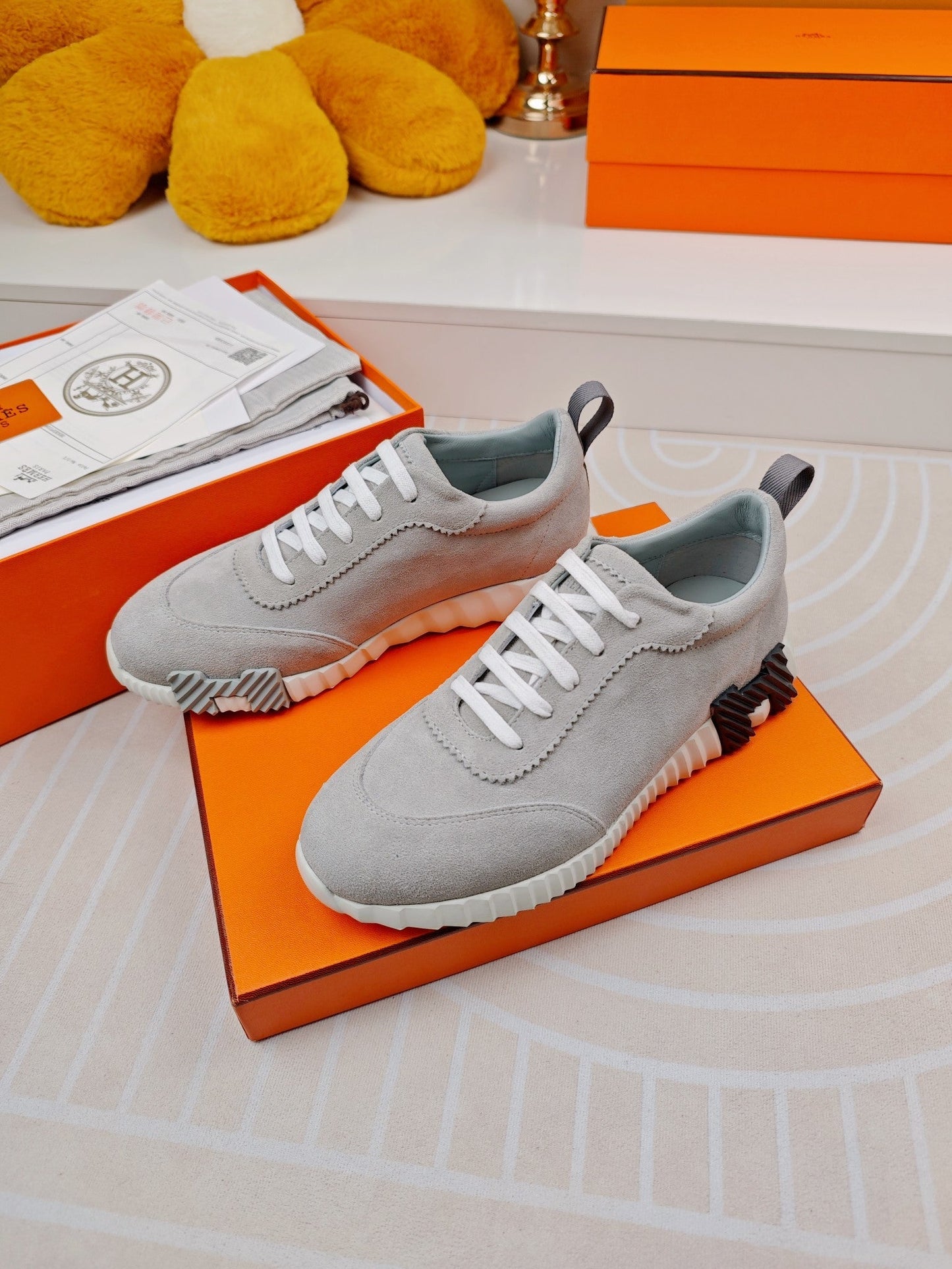 BOUNCING SNEAKERS GRAY CALFSKIN