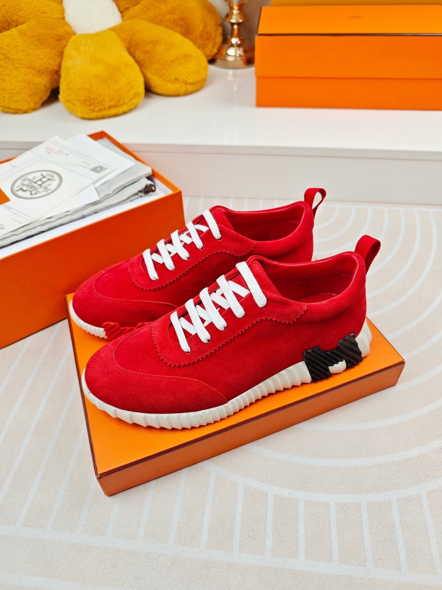 BOUNCING SNEAKERS RED CALFSKIN