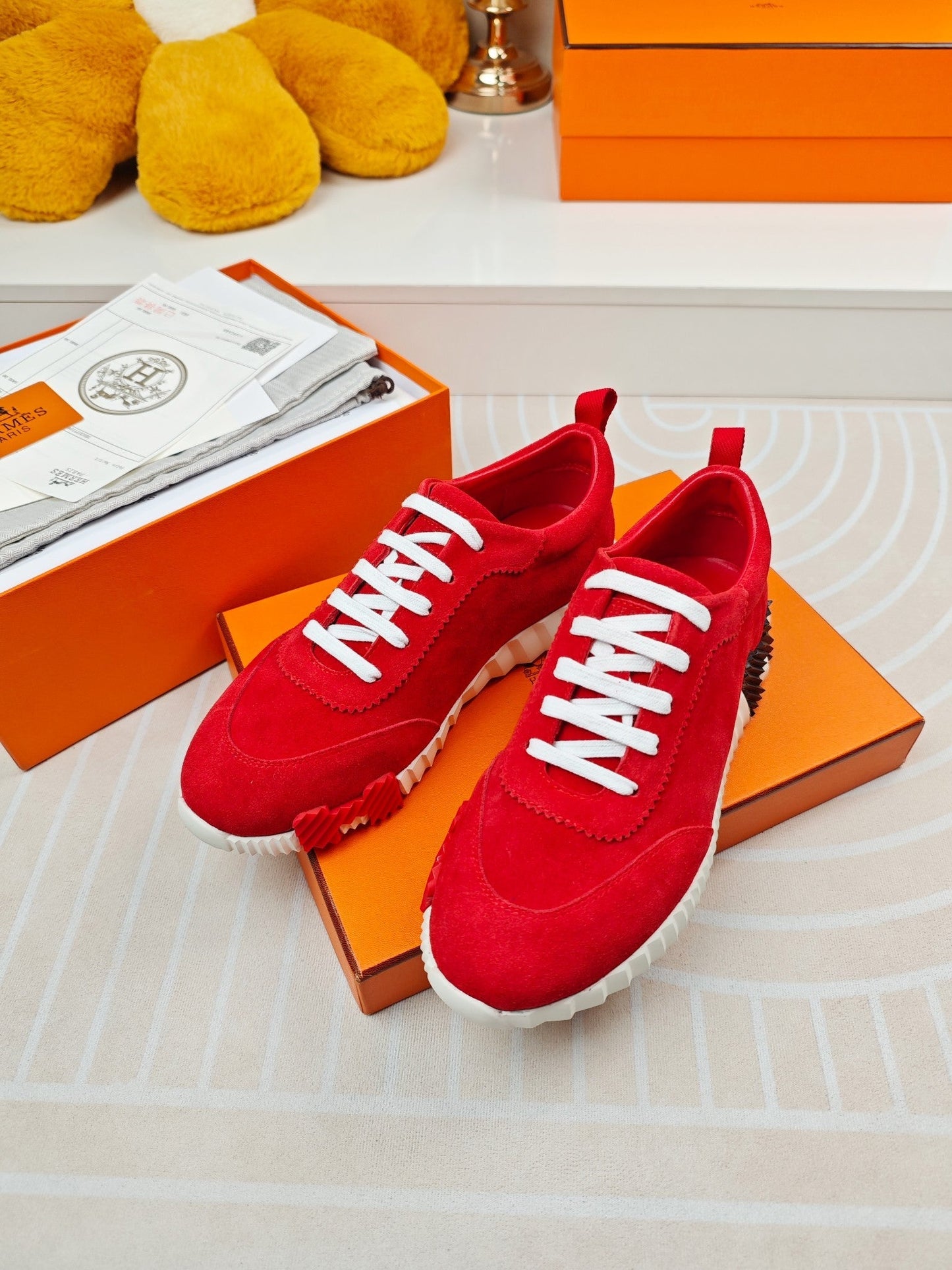 BOUNCING SNEAKERS RED CALFSKIN