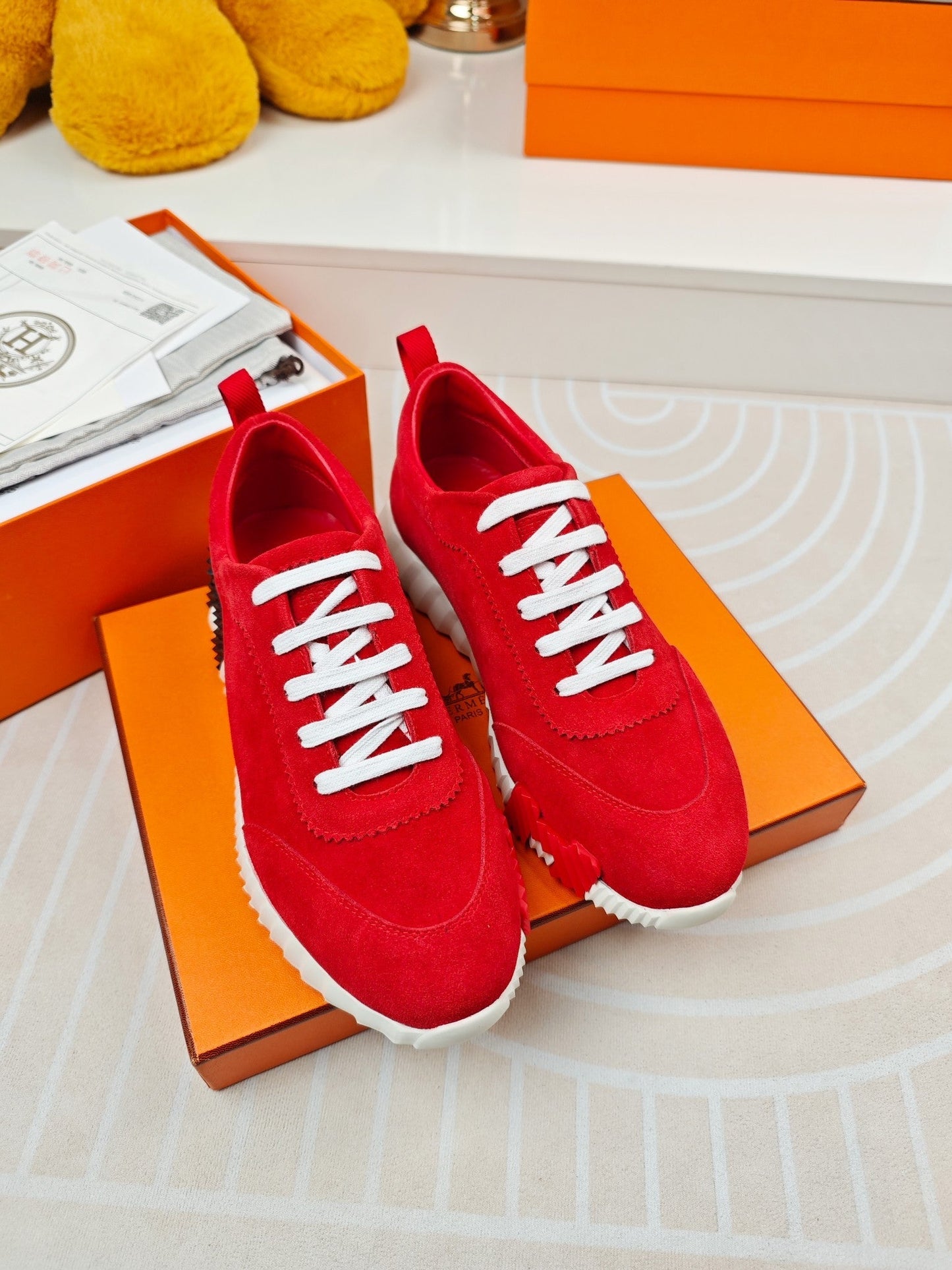 BOUNCING SNEAKERS RED CALFSKIN