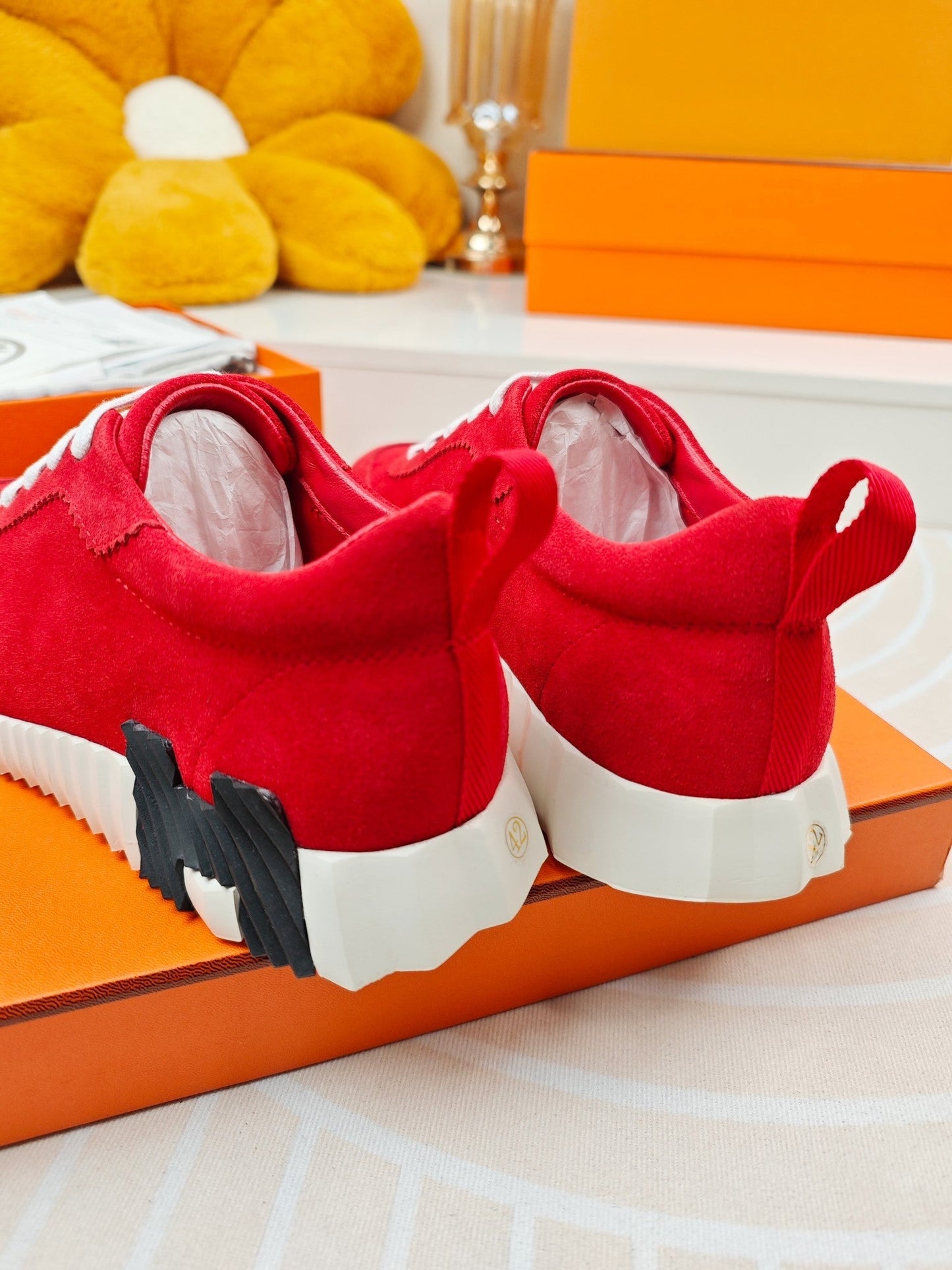 BOUNCING SNEAKERS RED CALFSKIN