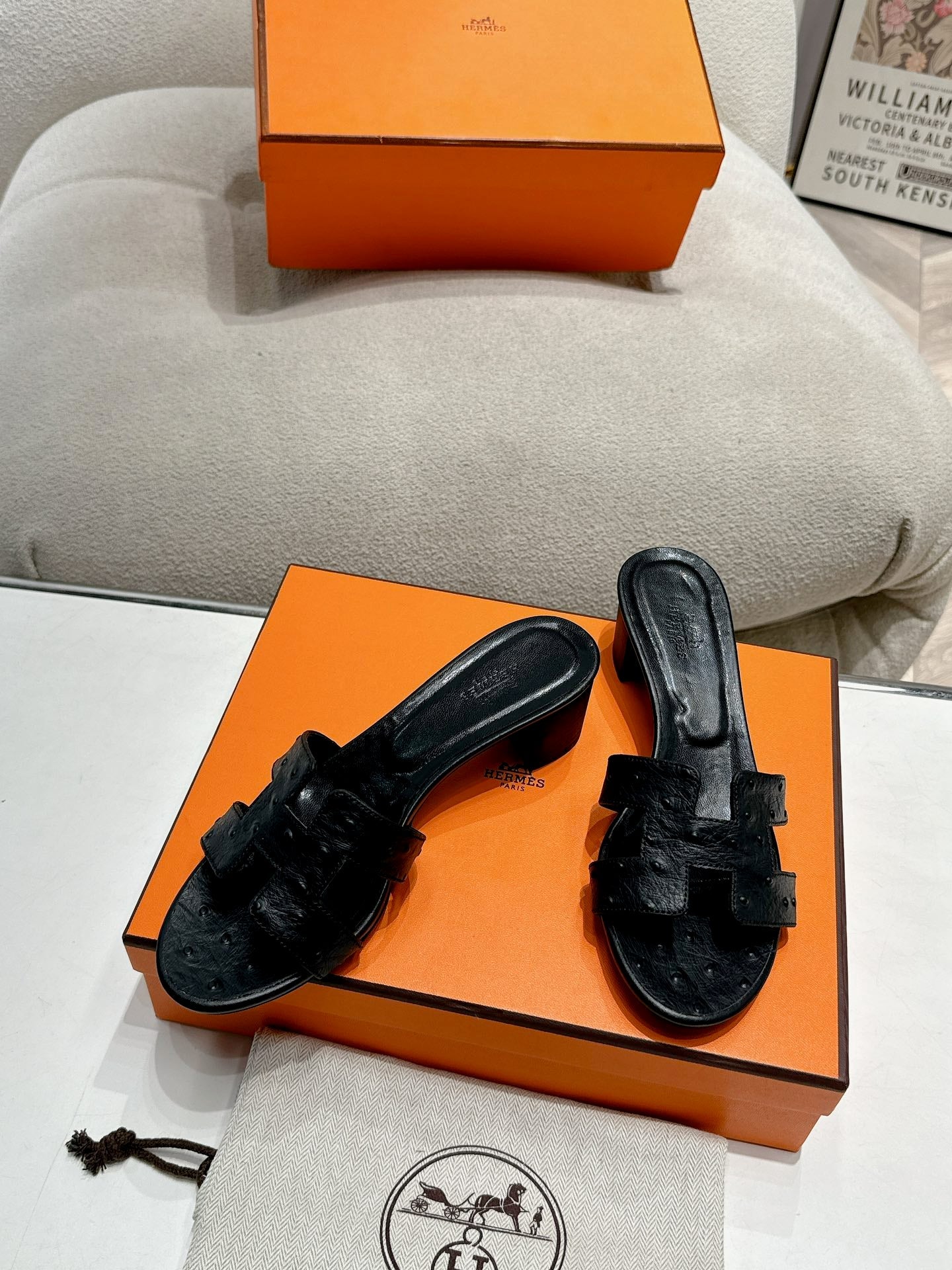 0ASIS SANDAL BLACK CALFSKIN SPECIAL