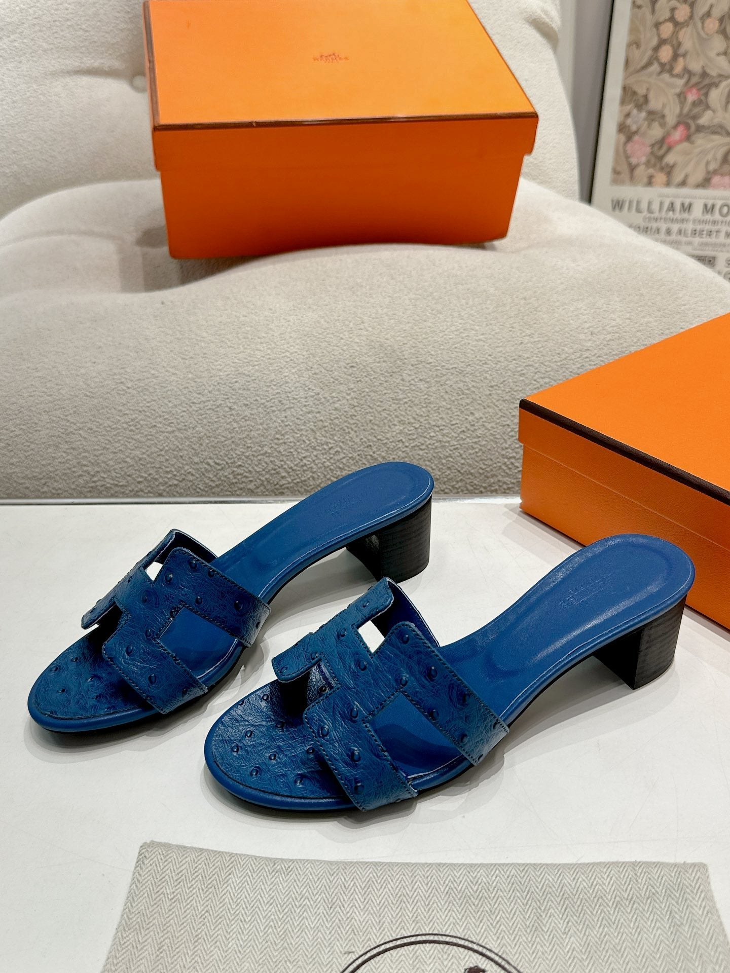 0ASIS SANDAL NAVY CALFSKIN SPECIAL