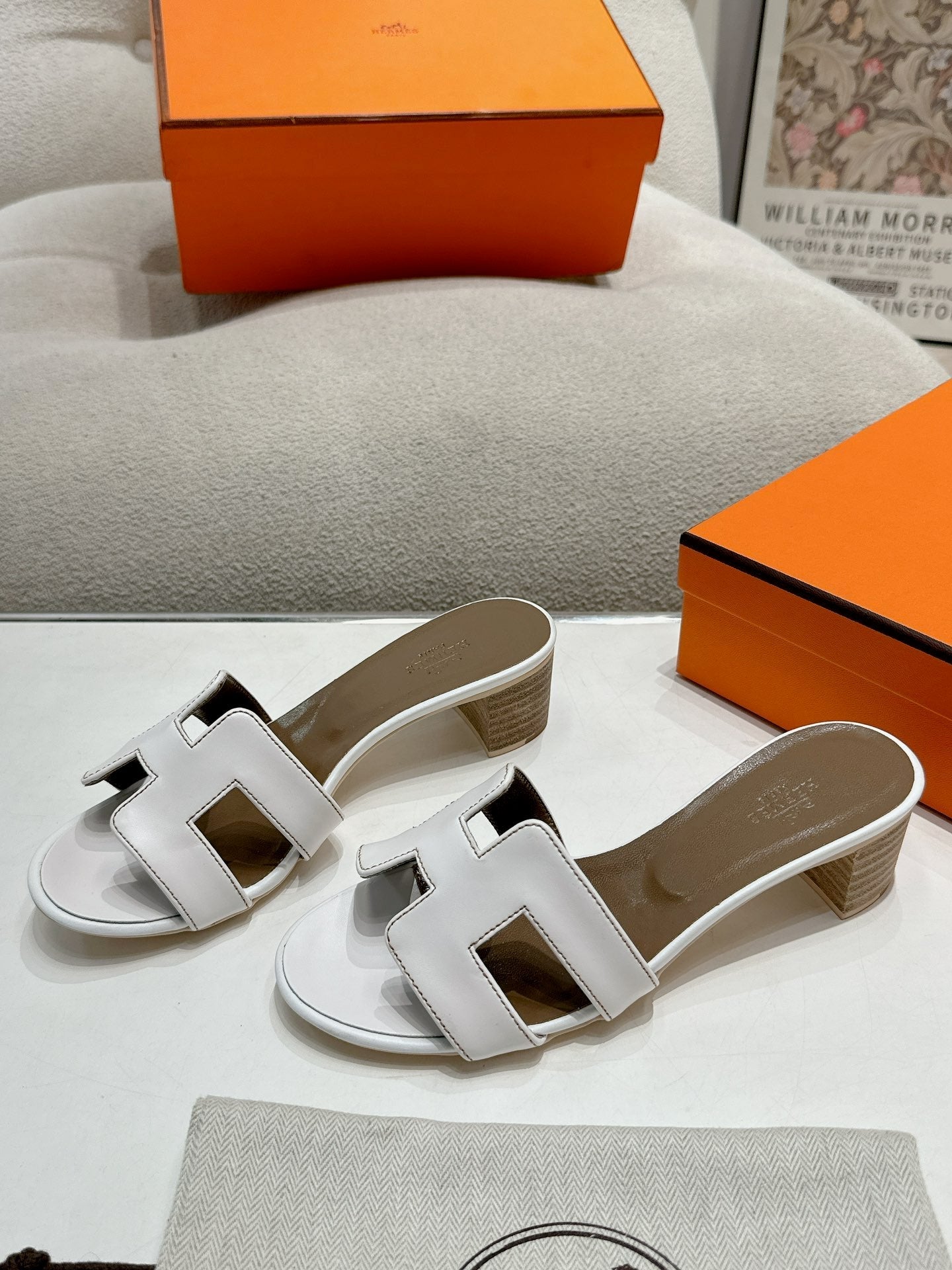 0ASIS SANDAL WHITE MIX BROWN CALFSKIN CLASSIC