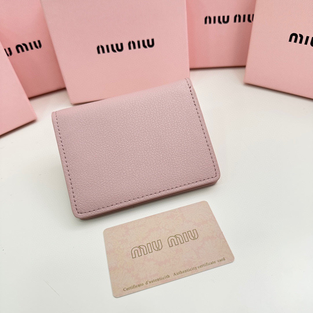 SMALL WALLET 11 IN LIGHT PINK CALFSKIN