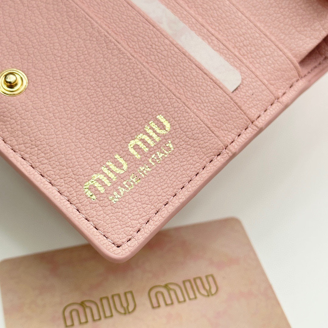 SMALL WALLET 11 IN LIGHT PINK CALFSKIN