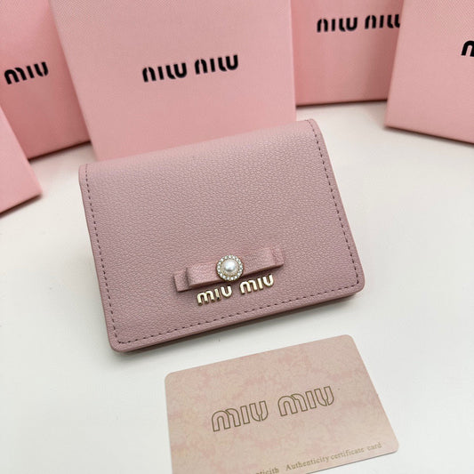 SMALL WALLET 11 IN LIGHT PINK CALFSKIN