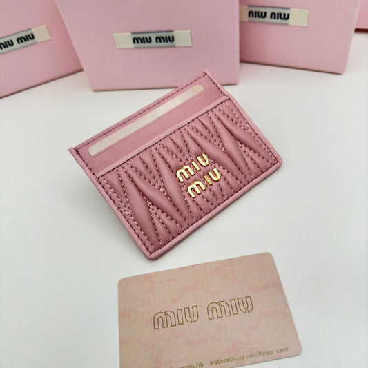 SMALL CARDHOLDER 10 IN DARK PINK LAMBSKIN