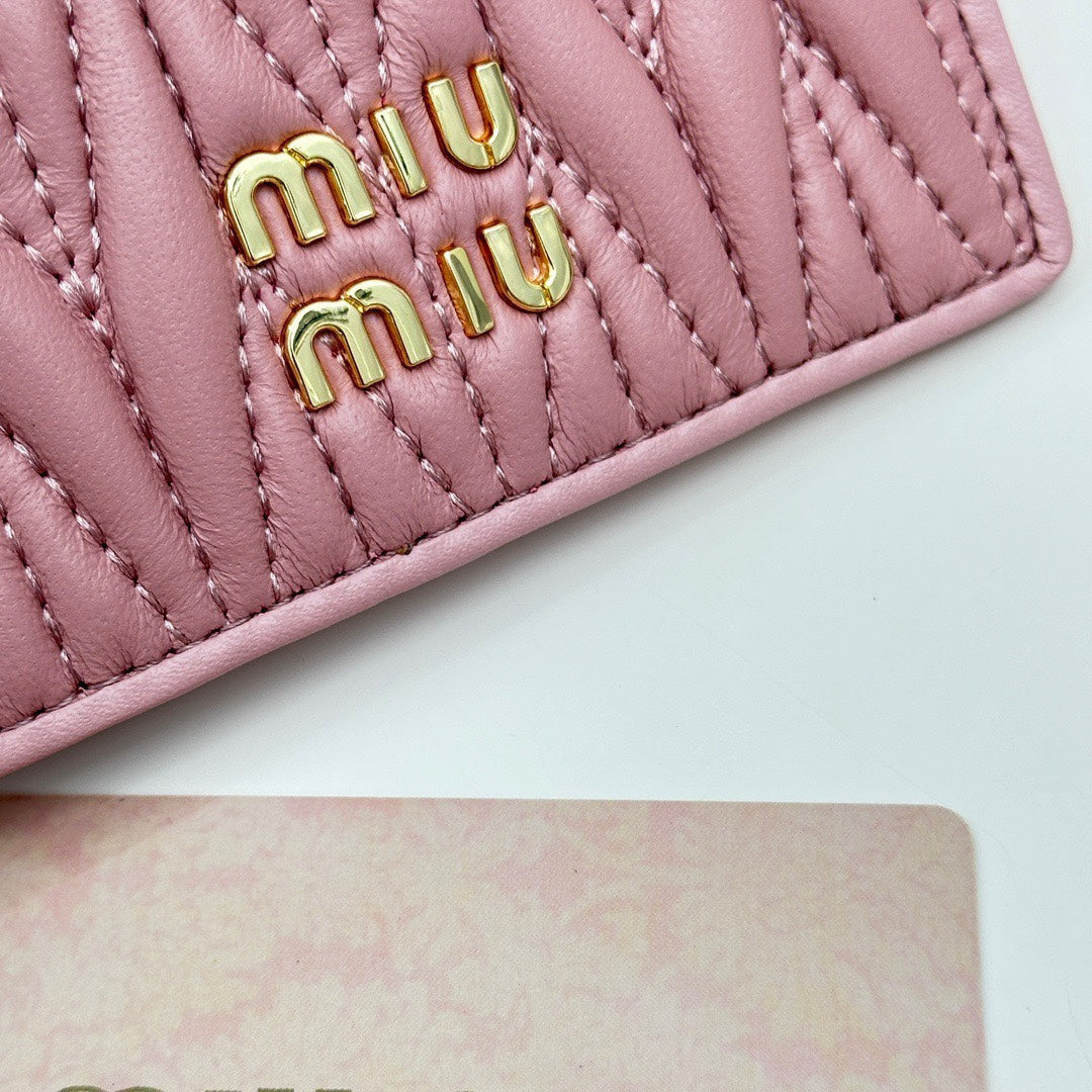 SMALL CARDHOLDER 10 IN DARK PINK LAMBSKIN