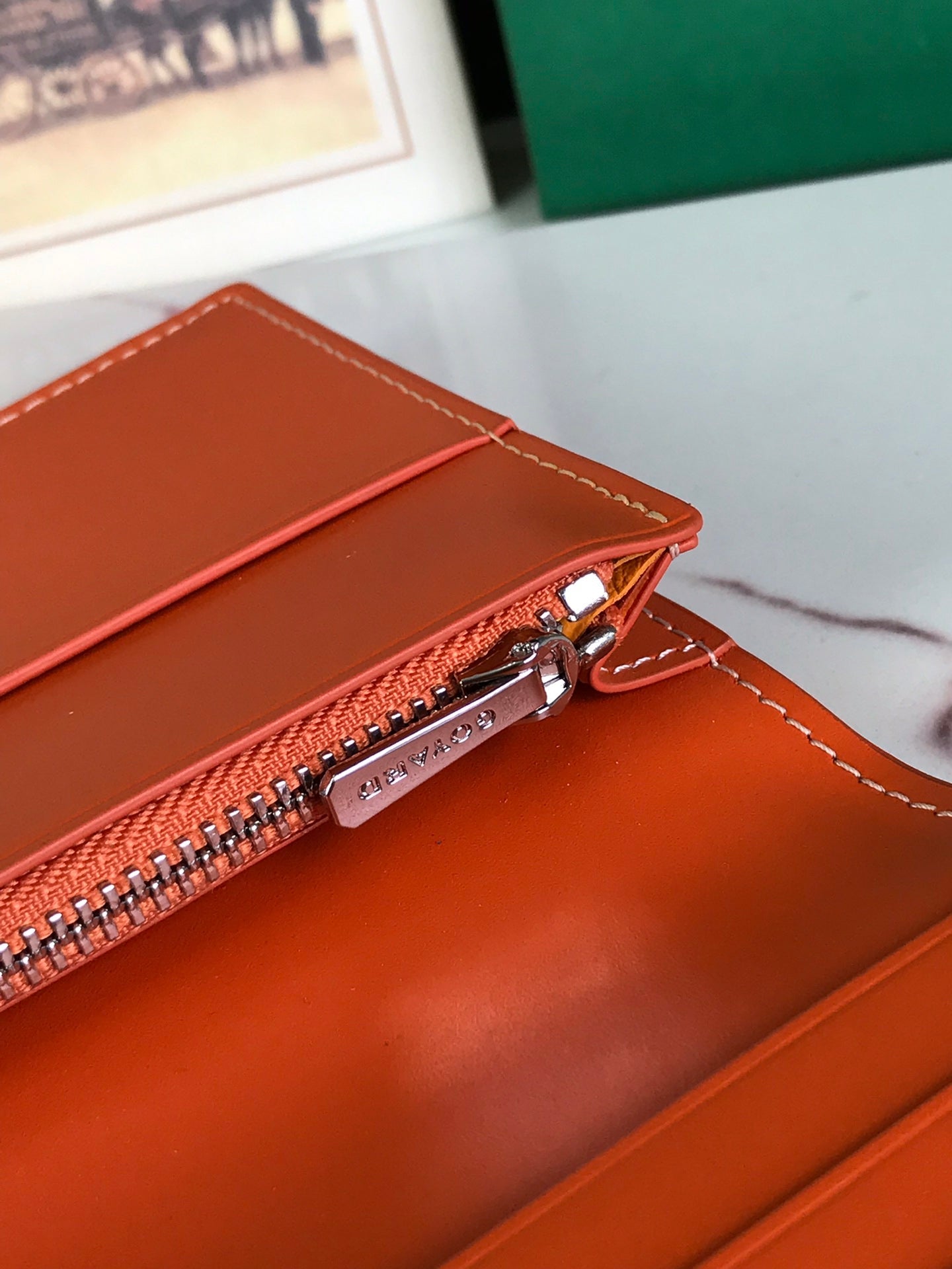 RICHELIEU WALLET 19 IN ORANGE GOYARDINE CANVAS