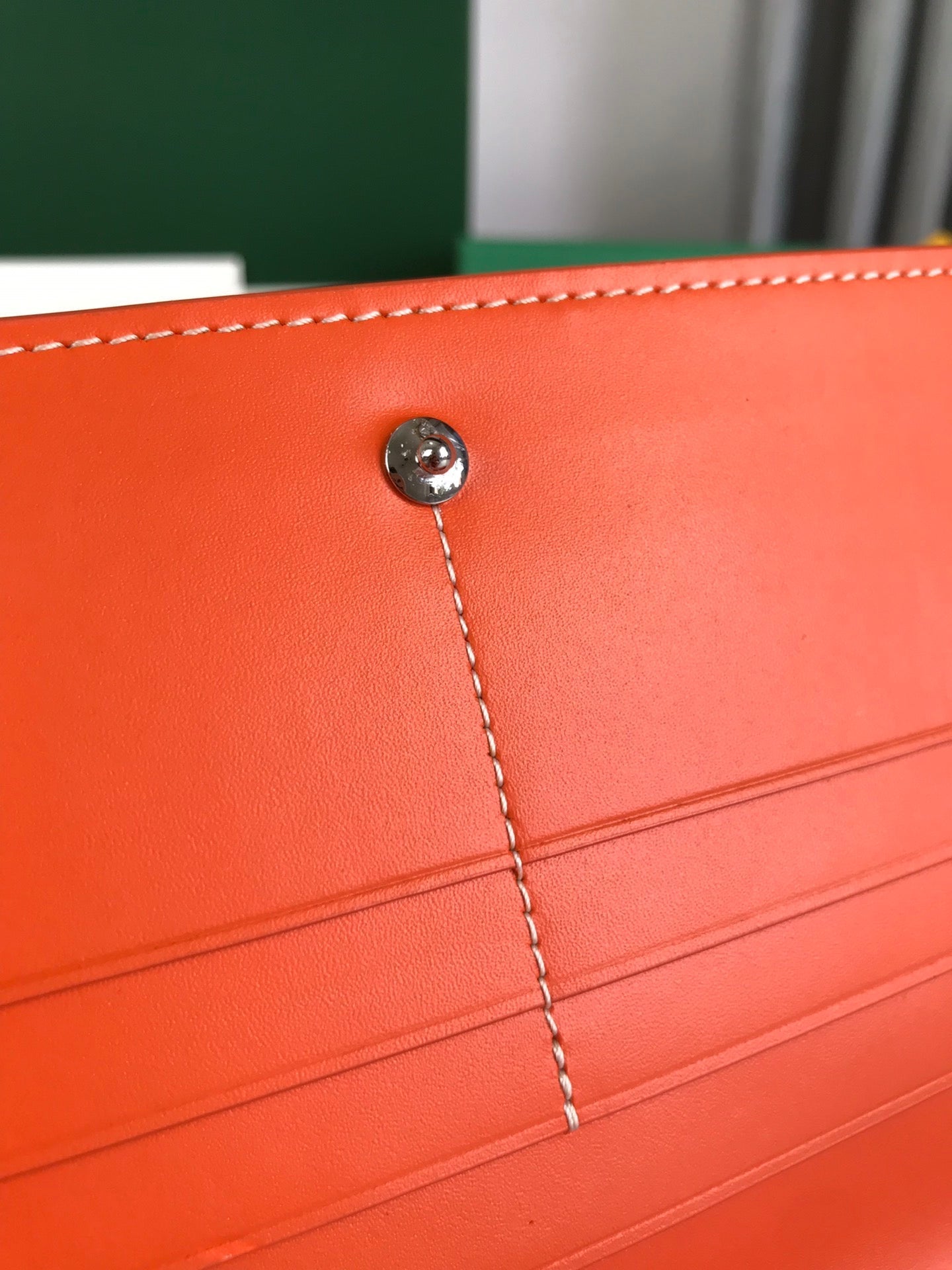 RICHELIEU WALLET 19 IN ORANGE GOYARDINE CANVAS