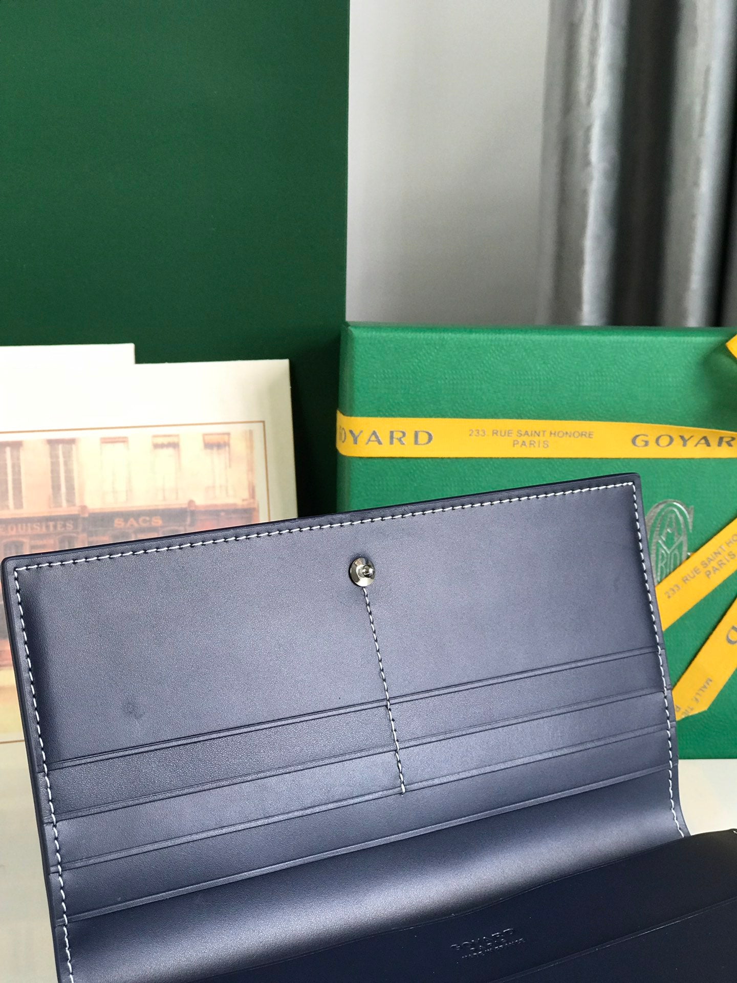 RICHELIEU WALLET 19 IN NAVY BLUE GOYARDINE CANVAS