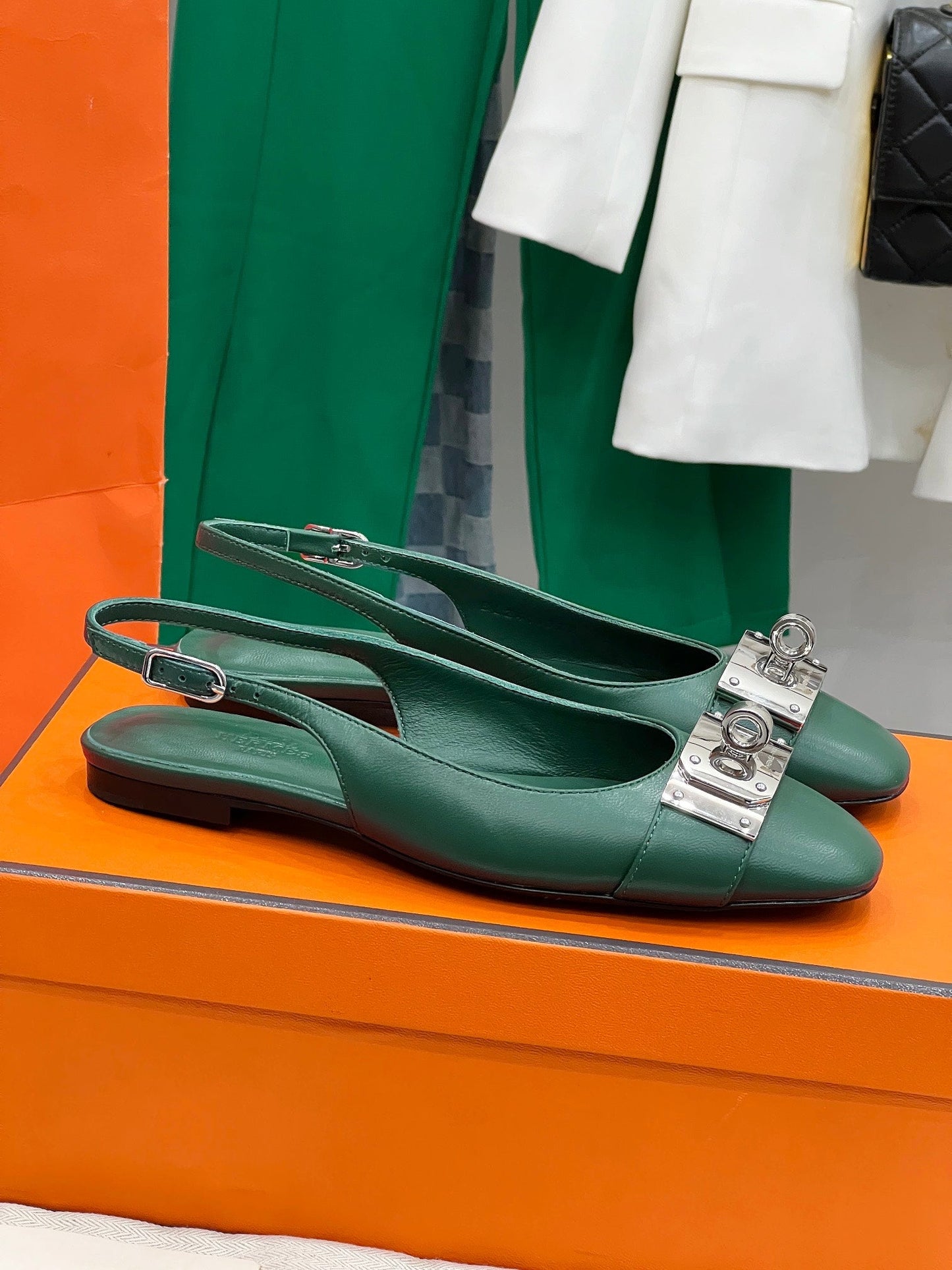 INNOCENTE SLINGBACK CASTLETON GREEN CALKSIN