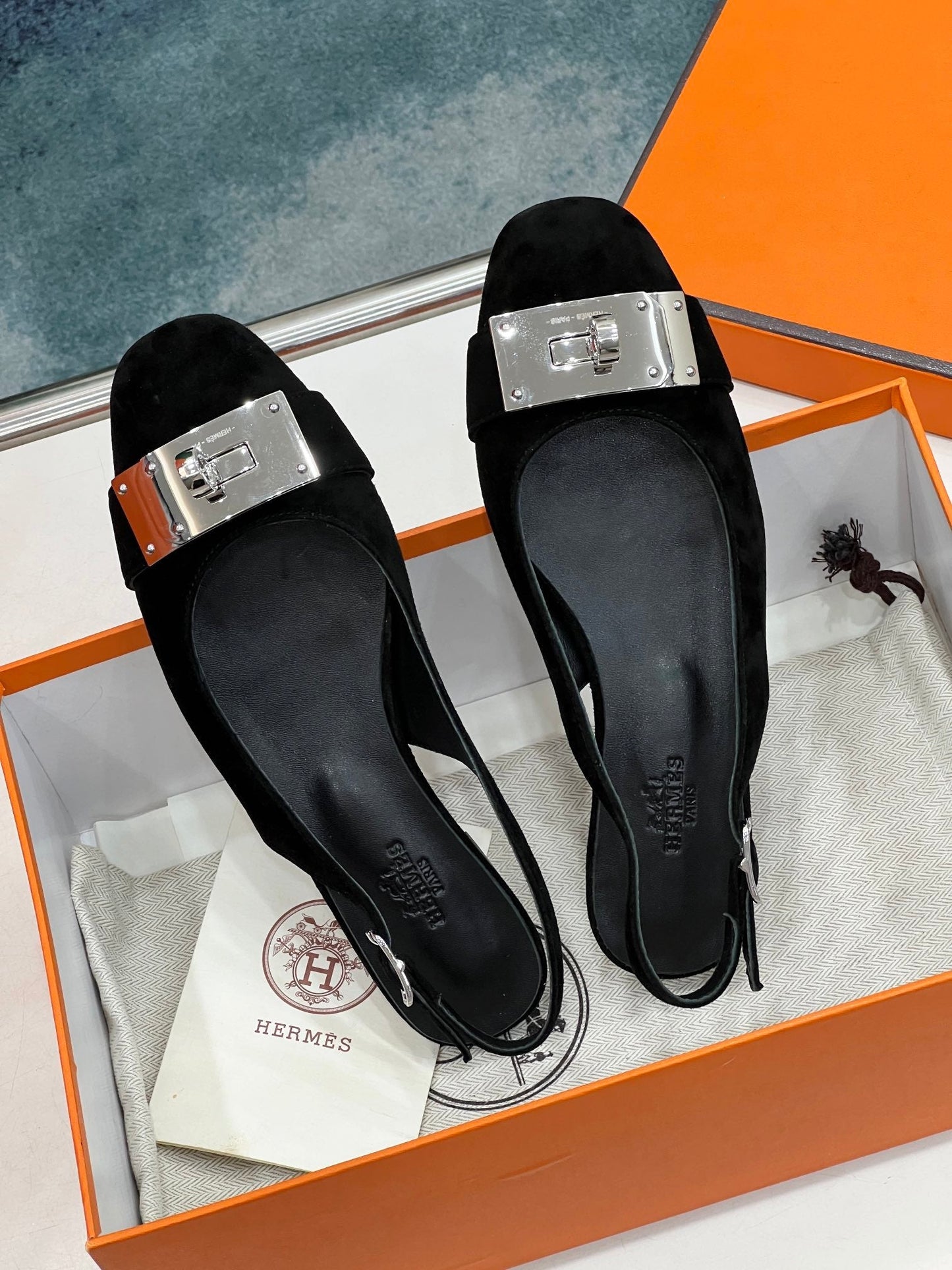 INNOCENTE SLINGBACK BLACK SUEDE