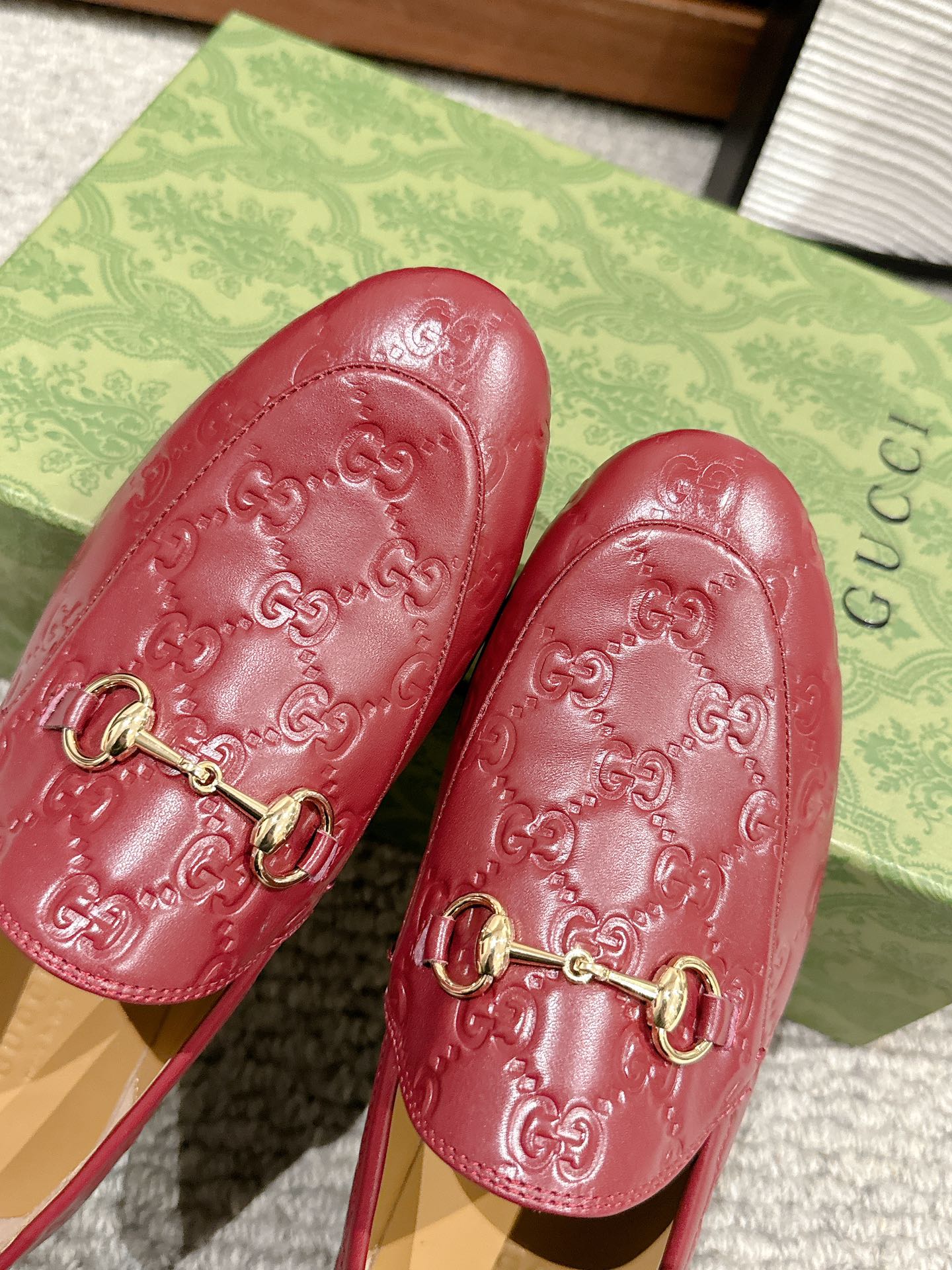 Horsebit Jordaan Loafer Red GG Leather