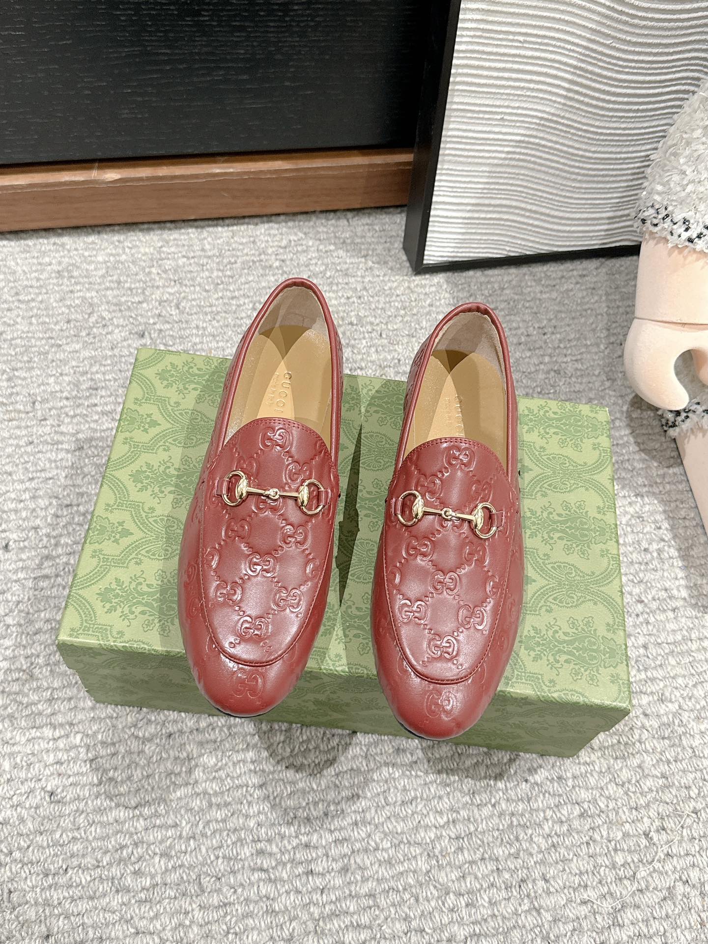 Horsebit Jordaan Loafer Red GG Leather