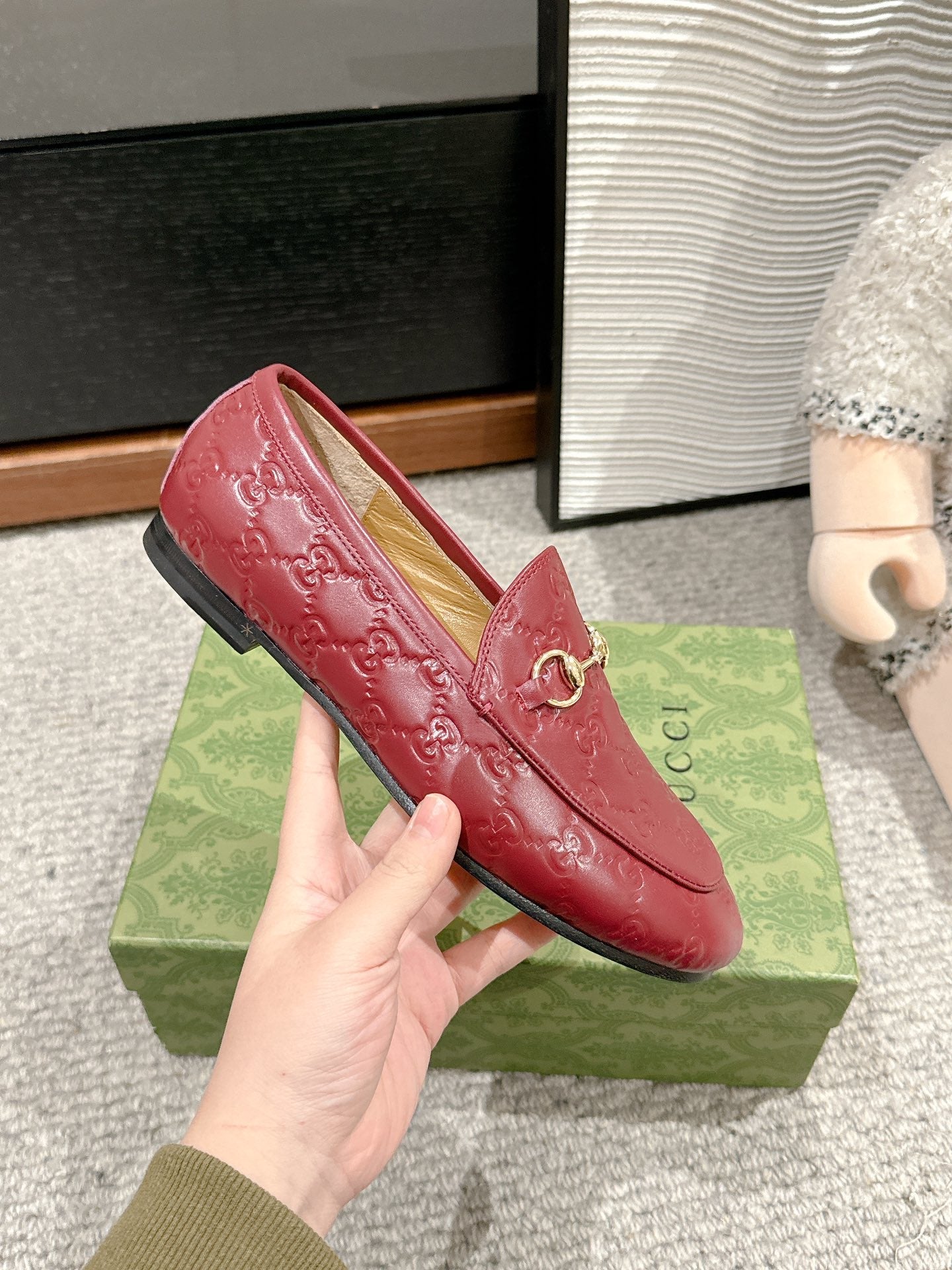 Horsebit Jordaan Loafer Red GG Leather